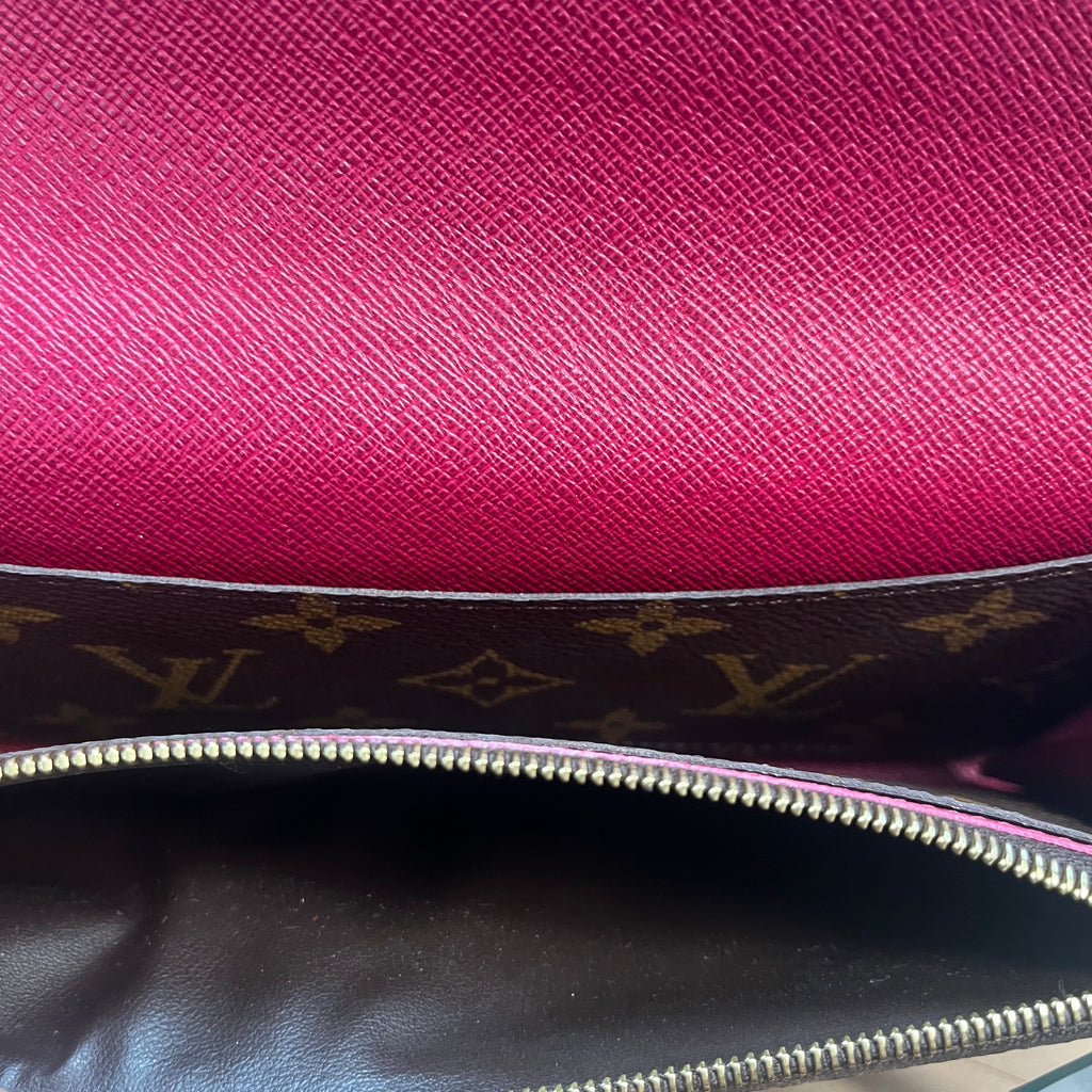 Monogram Emilie Wallet Fuchsia twins