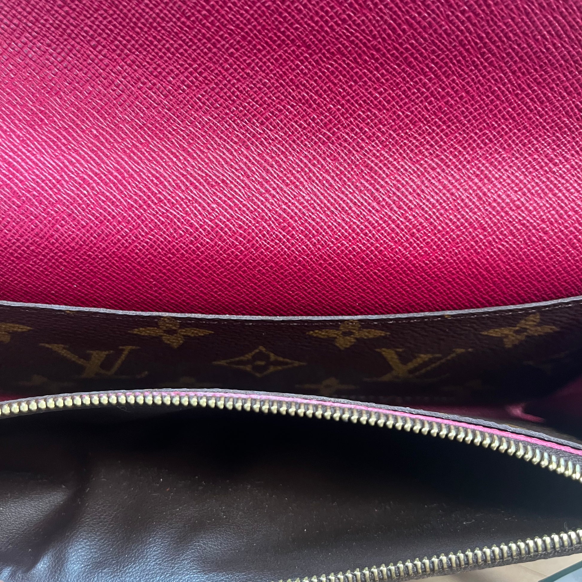 Monogram Emilie Wallet Fuchsia twins