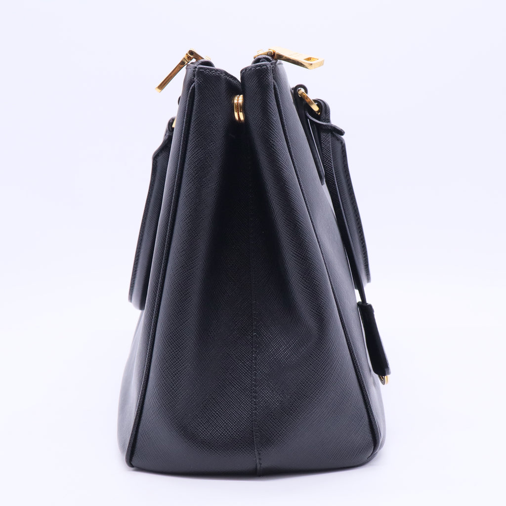Enameled Metal Triangle Galleria Double Zip Large