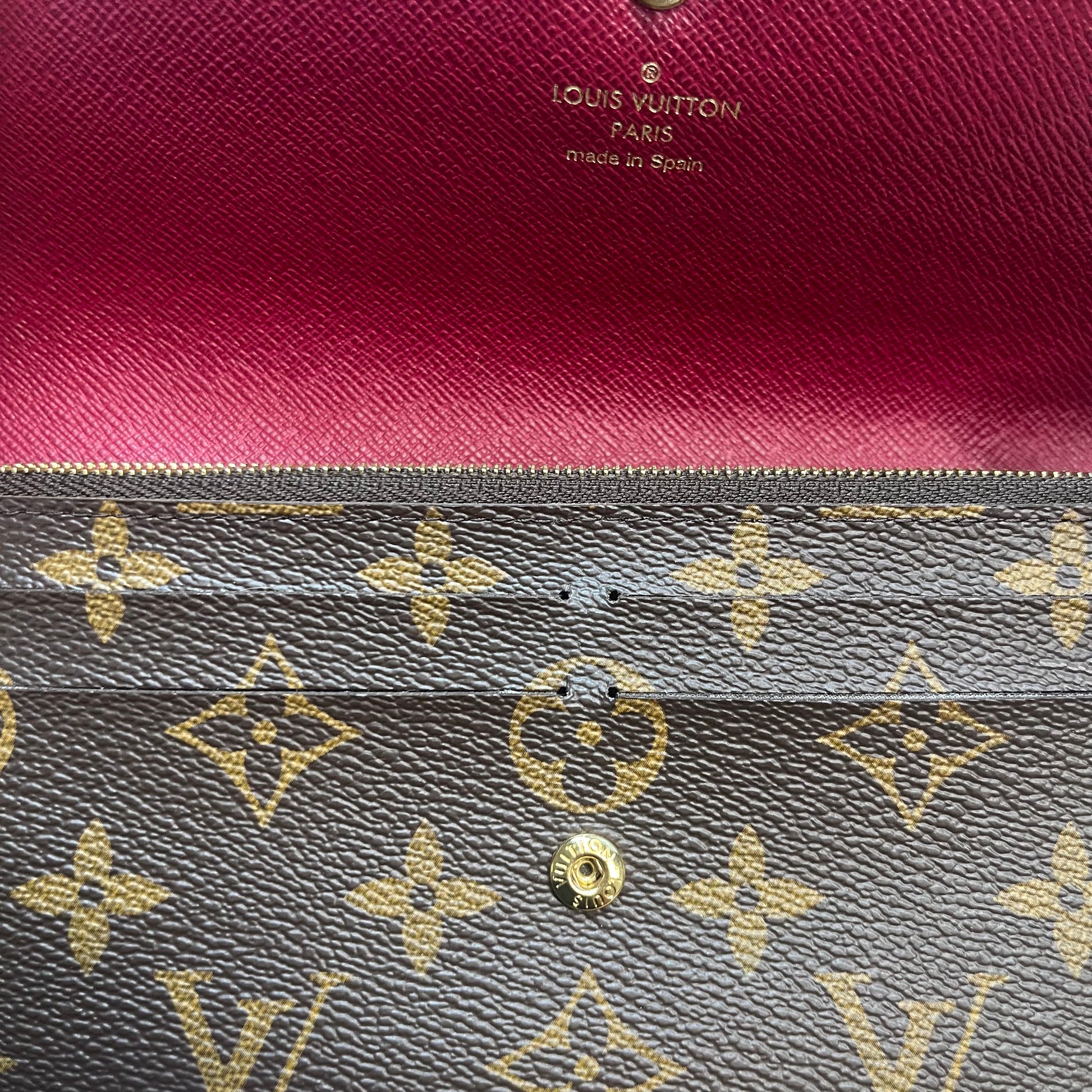Monogram Emilie Wallet Fuchsia twins
