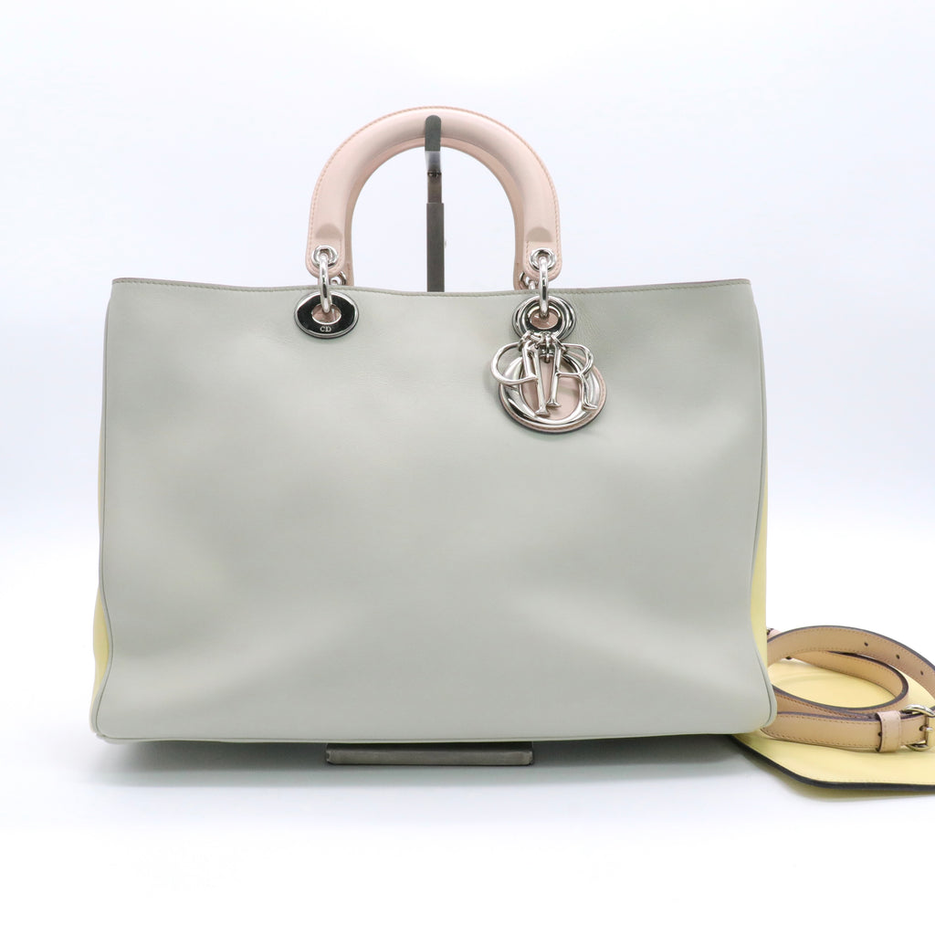 Diorissimo Tote Pebbled Leather Large Twins