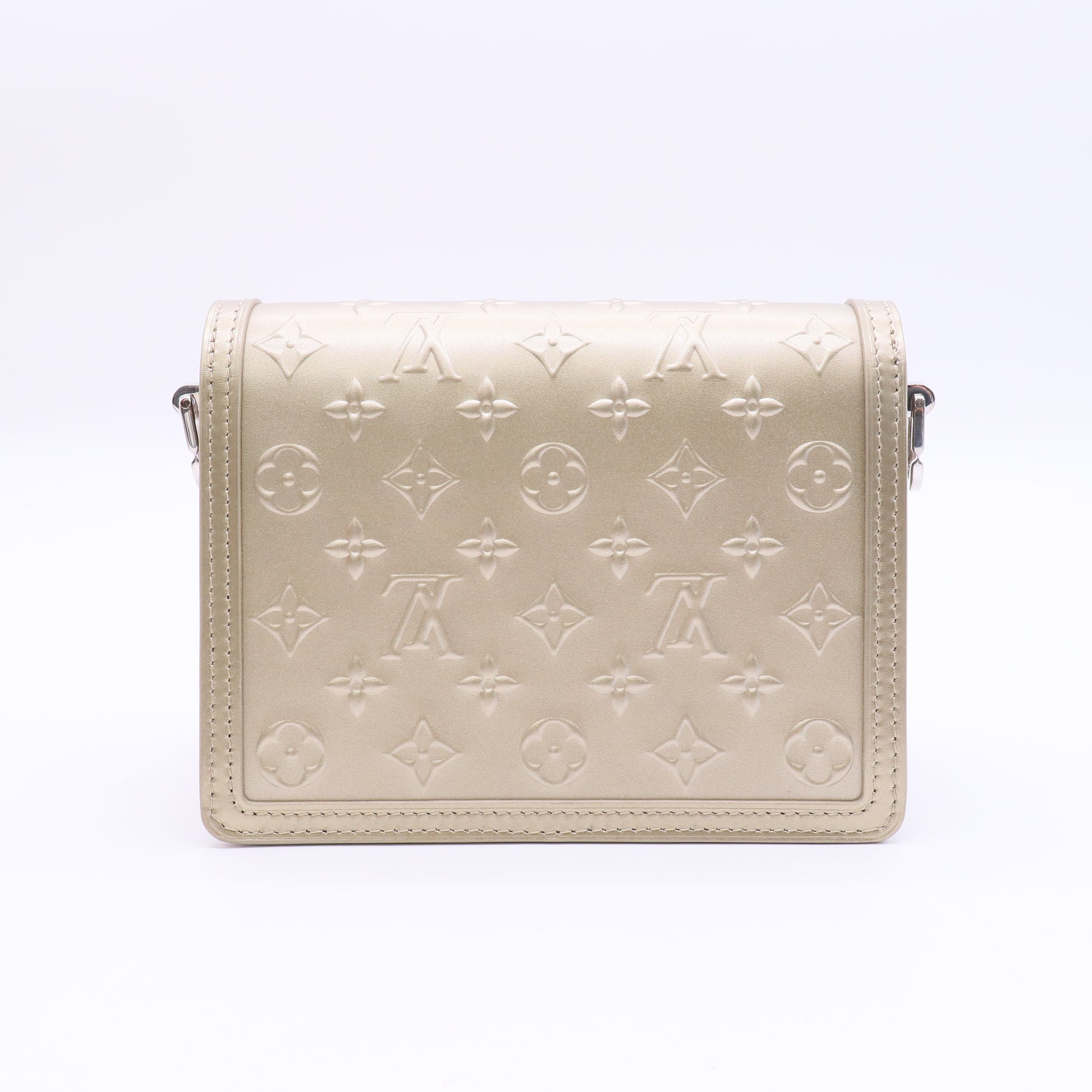 Louis Vuitton Dauphine Shoulder Bag Monogram Seal Leather Mini Twins
