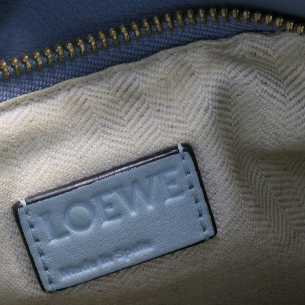 Calfskin Medium Puzzle Bag Aqua Light Blue Stone Blue