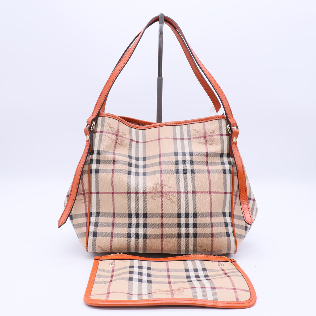 Burberry Canterbury Haymarket Tote Coated Canvas Twins B21233