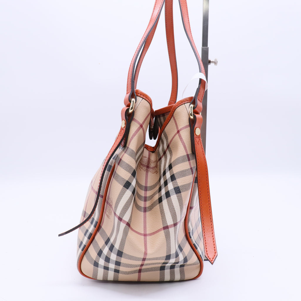 Burberry Canterbury Haymarket Tote Coated Canvas Twins B21233