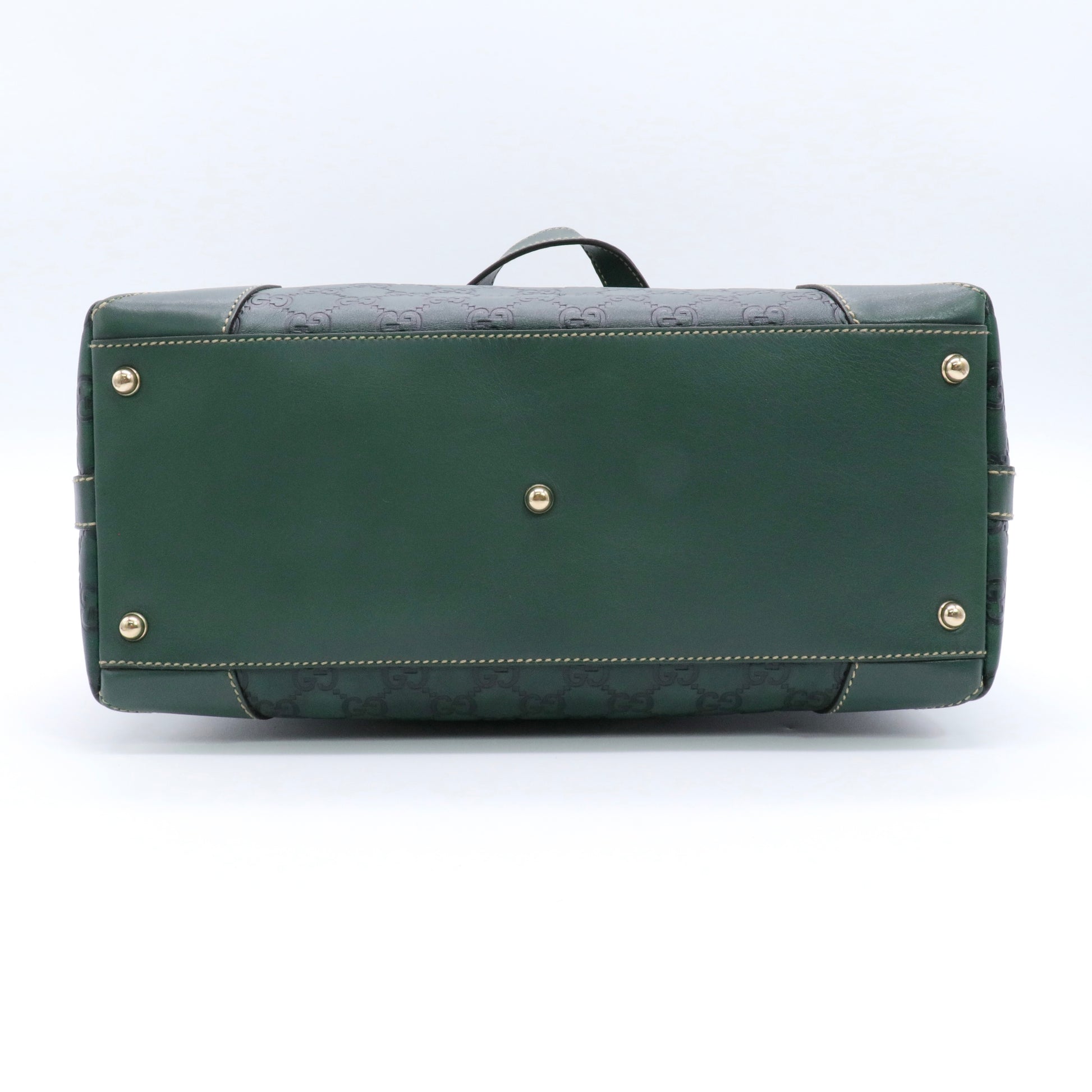 Green Guccissima Leather Slim Tote Bag twins