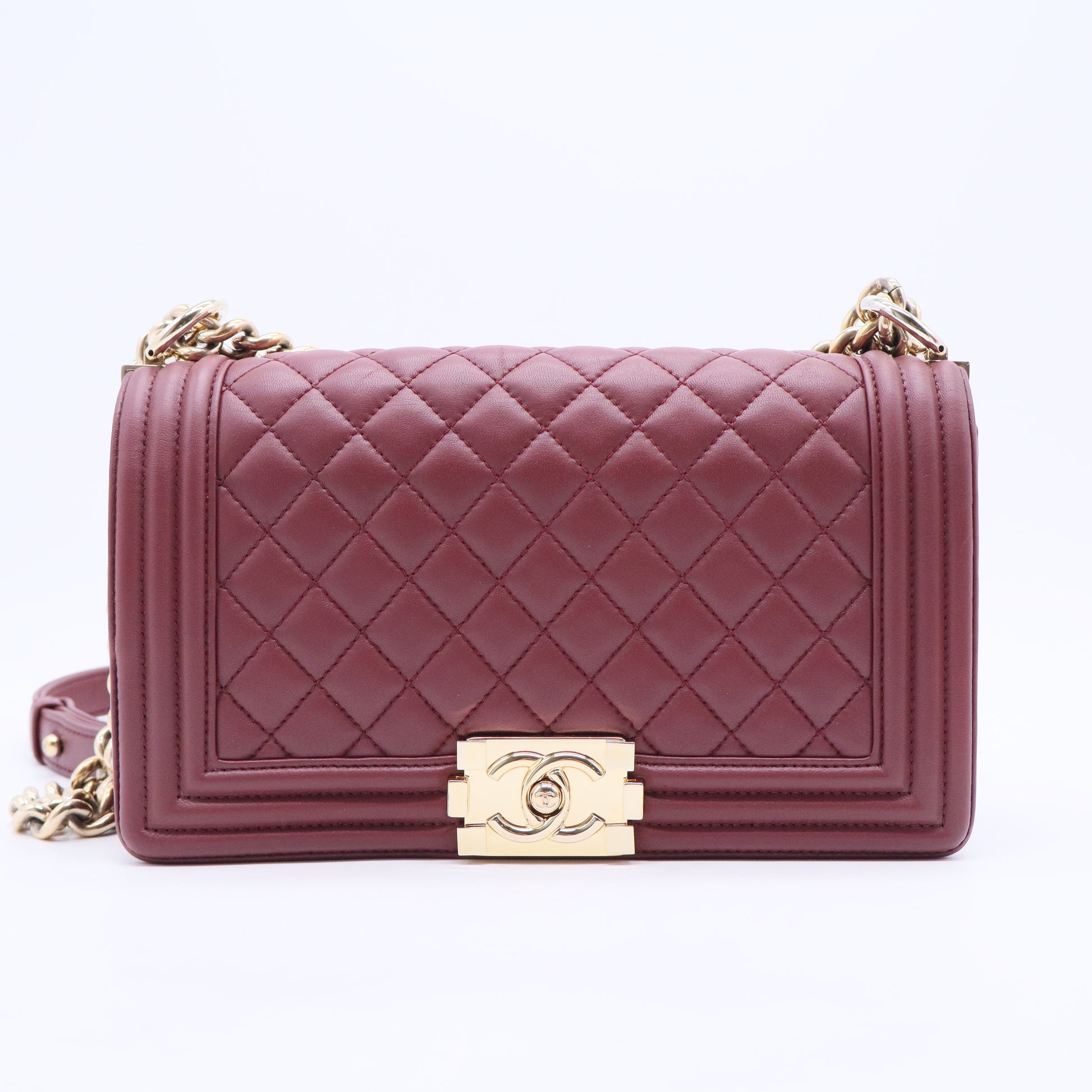 Boy Flap Bag Quilted Lambskin Old Medium B20221