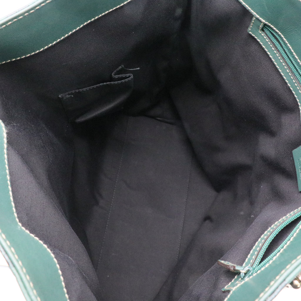 Green Guccissima Leather Slim Tote Bag twins