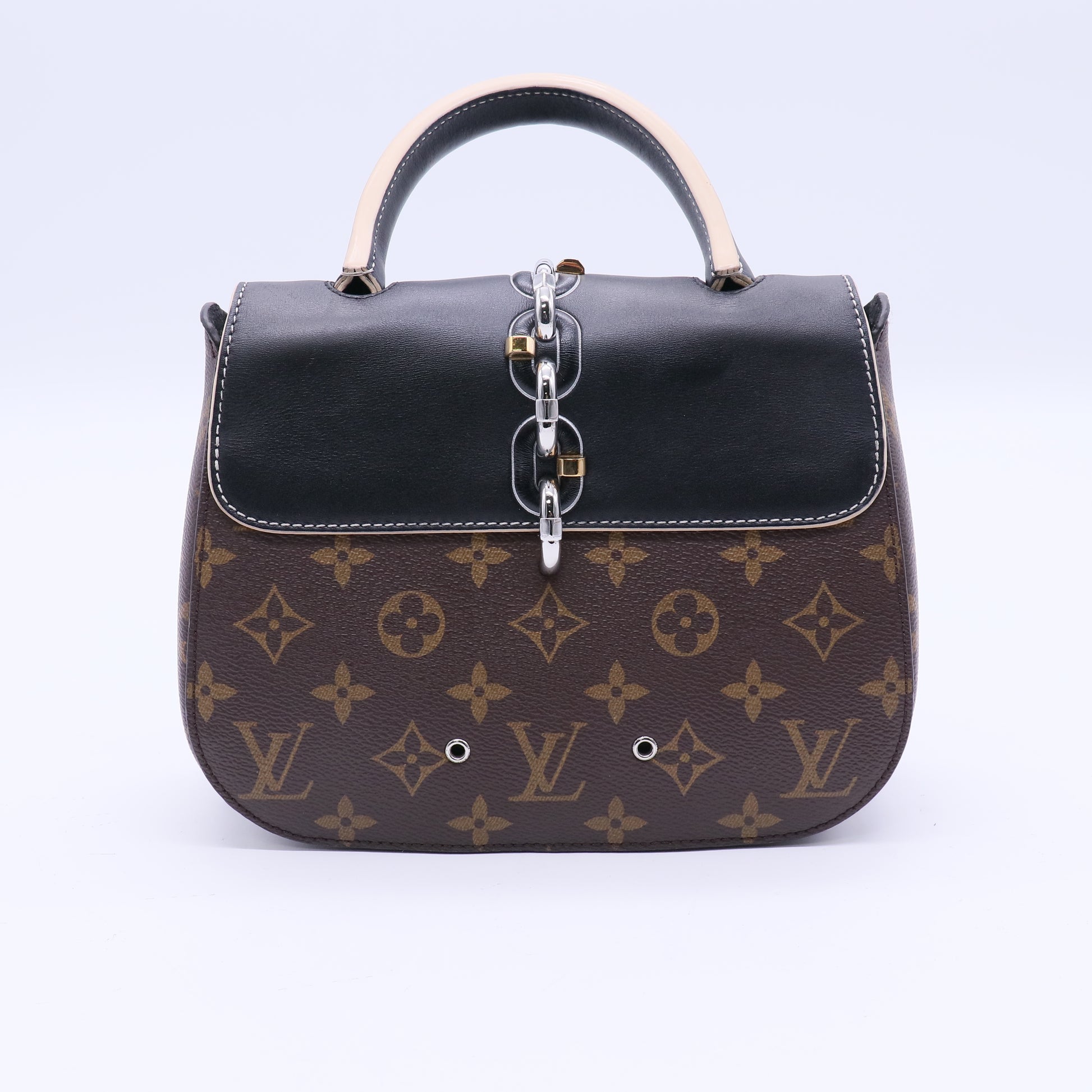 Chain It Handbag Monogram Canvas with Leather PM Twins B20601