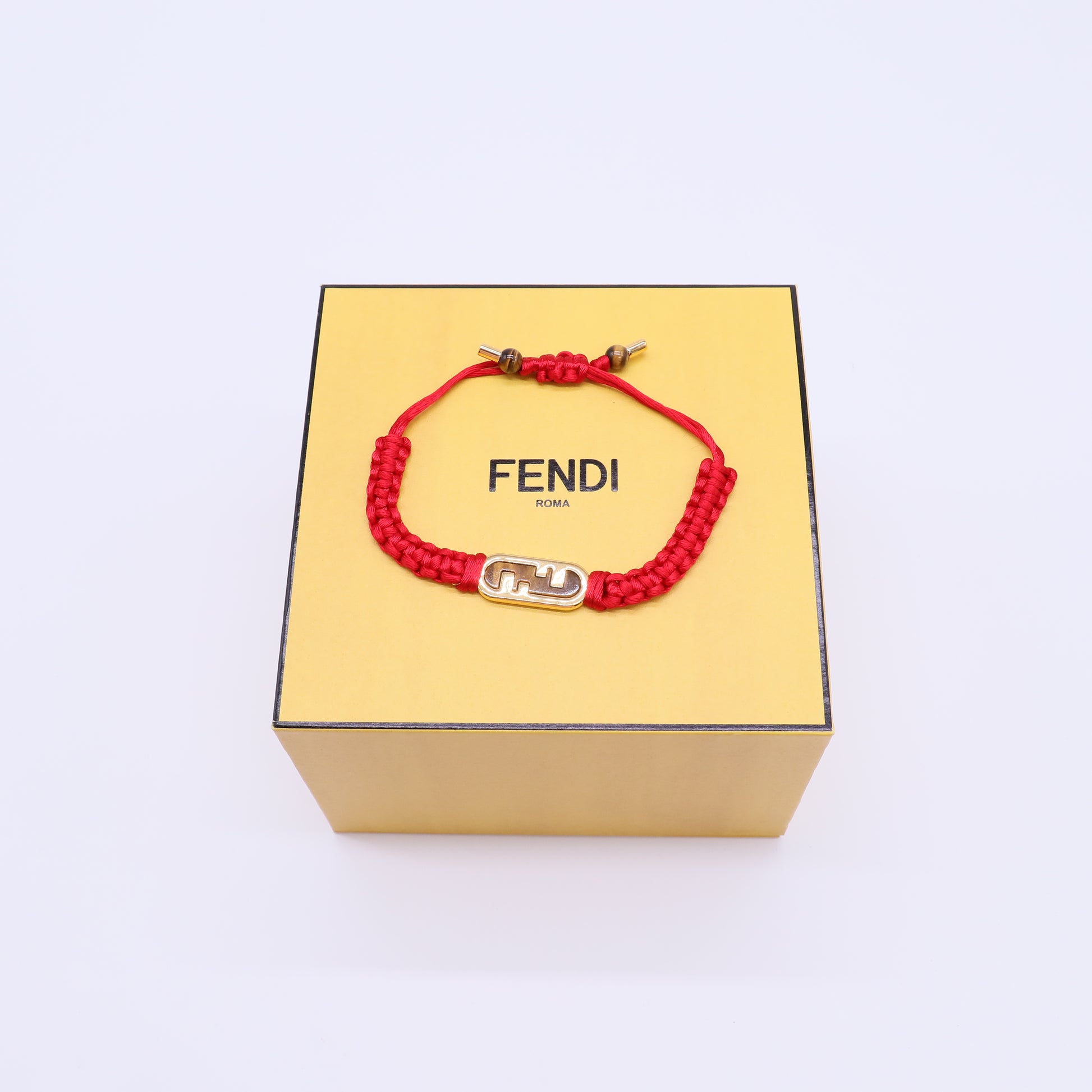 Fendi FF Baguette Braided Fabric Bracelet W21675