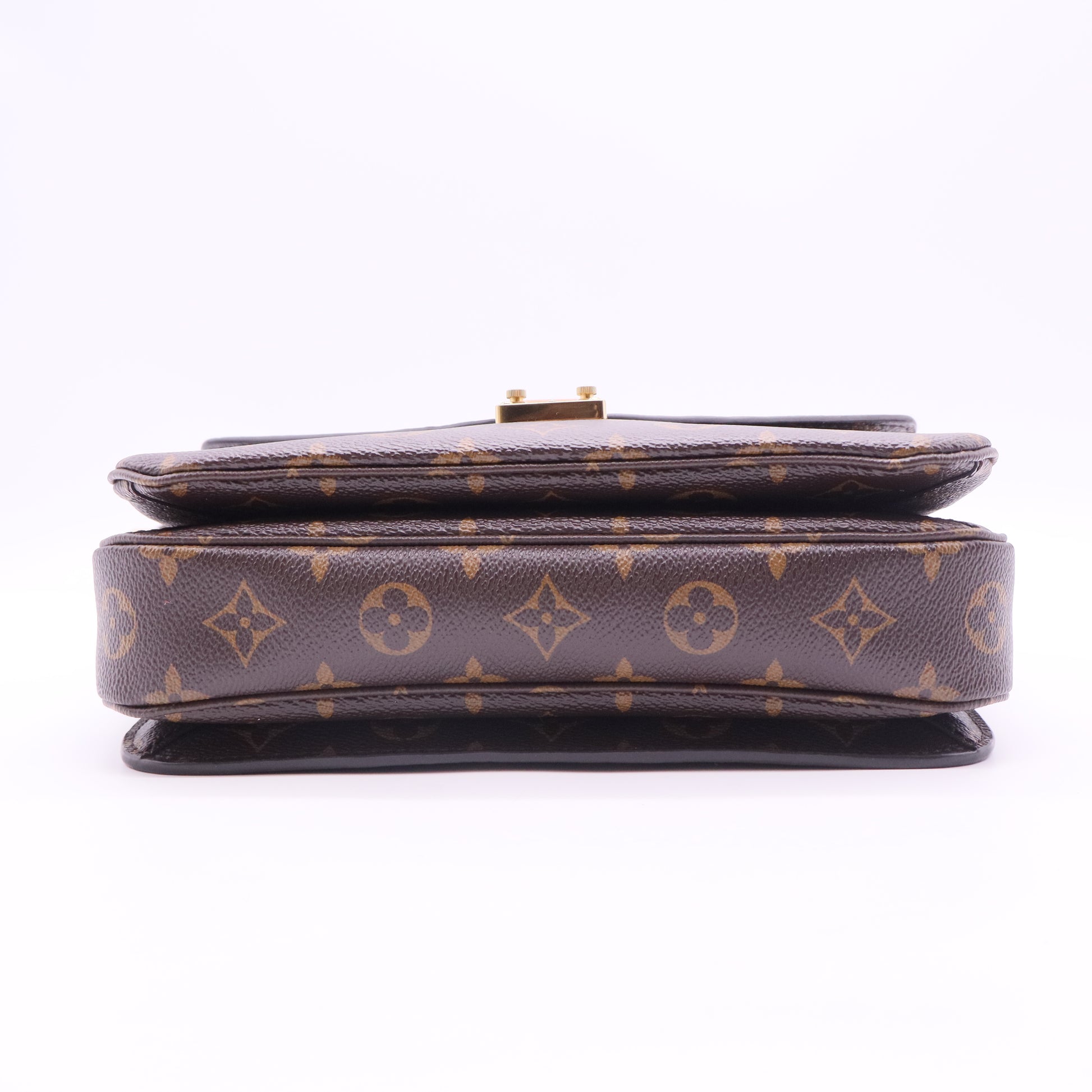Brown Coated Canvas Monogram Pochette Metis twins