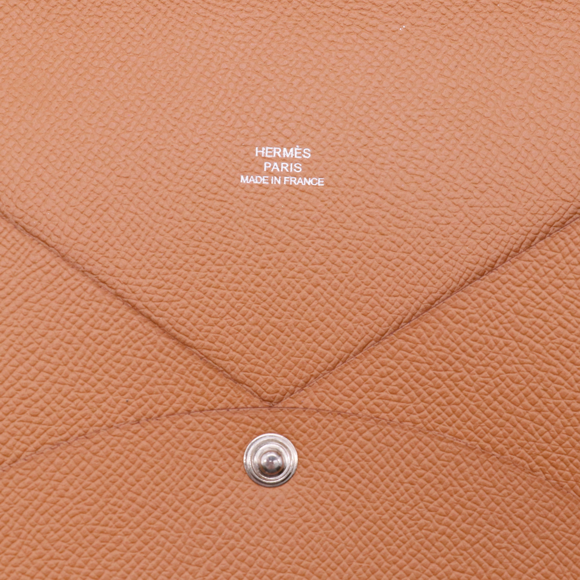 Hermès Hermes Calvi Gold Card Holder Epsom Leather Twins
