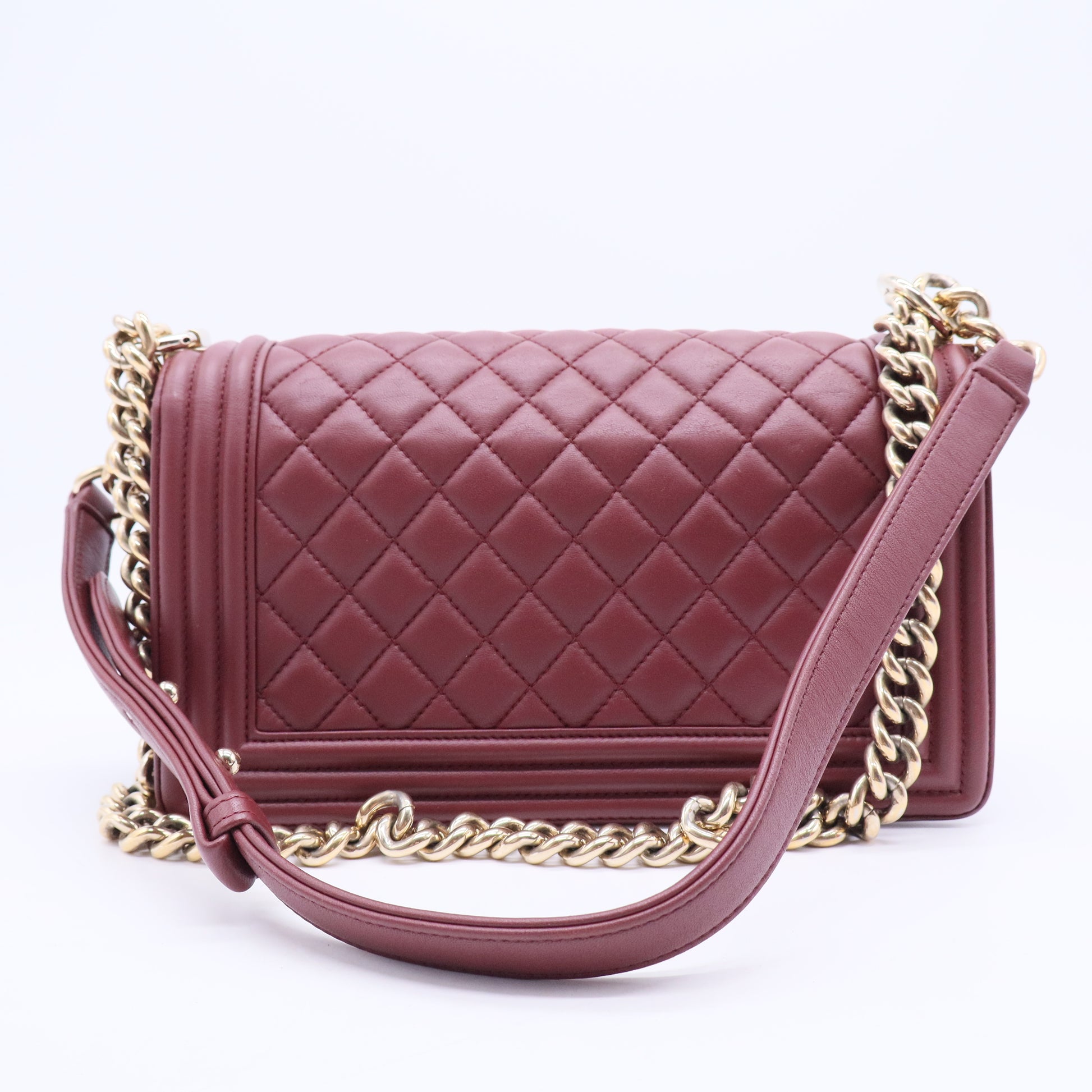 Boy Flap Bag Quilted Lambskin Old Medium B20221