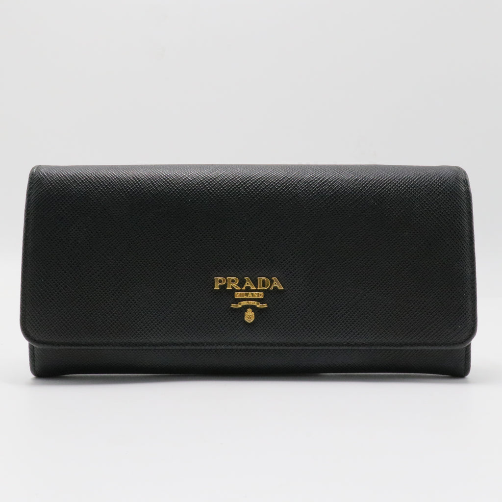 Flap Wallet Saffiano Leather Long
