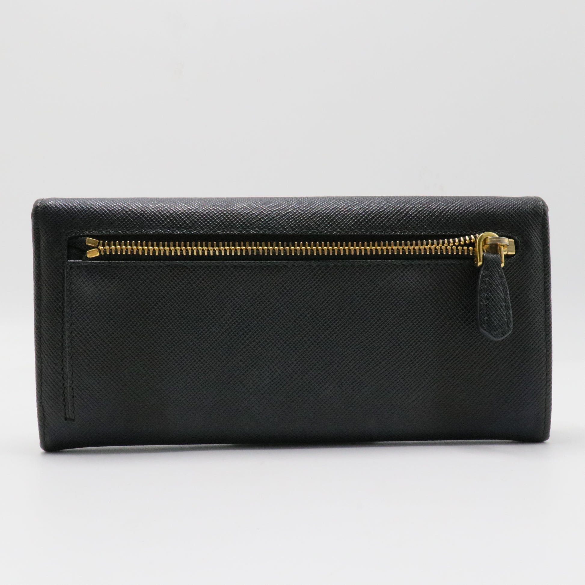 Flap Wallet Saffiano Leather Long