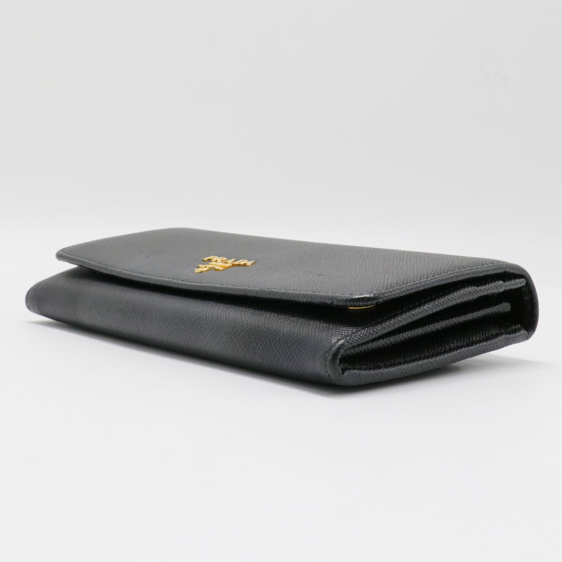 Flap Wallet Saffiano Leather Long