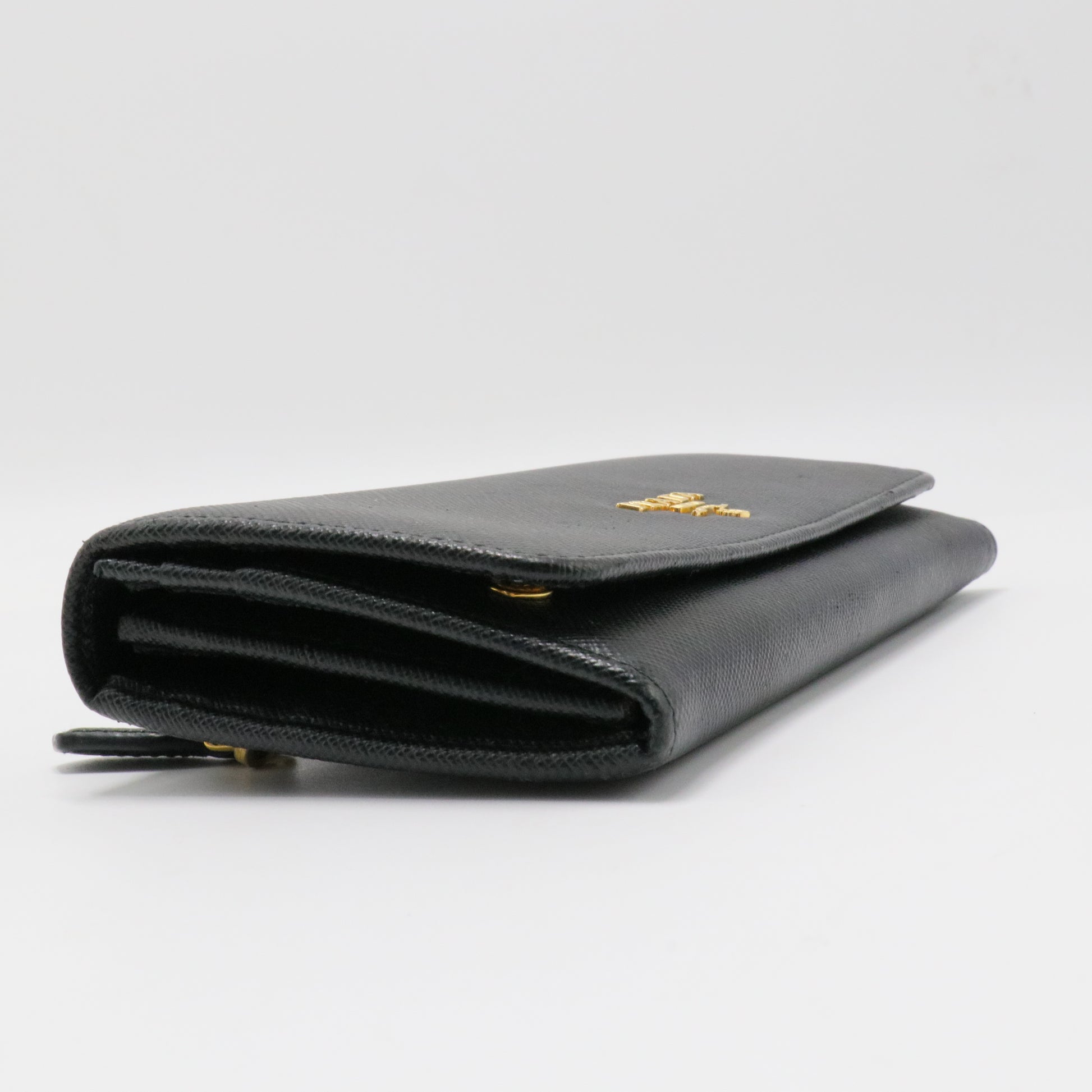 Flap Wallet Saffiano Leather Long
