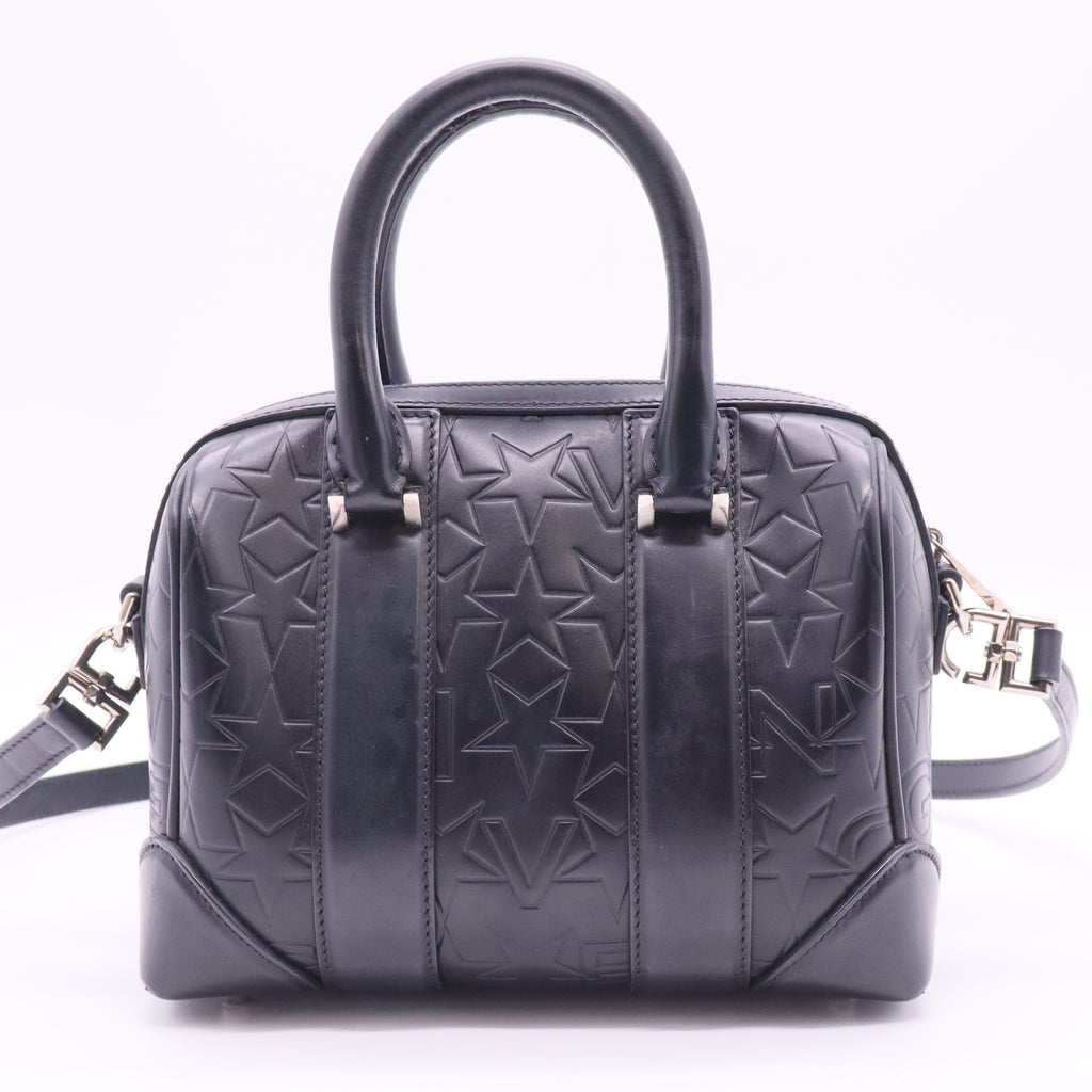 Calfskin Star Embossed Medium Lucrezia Black