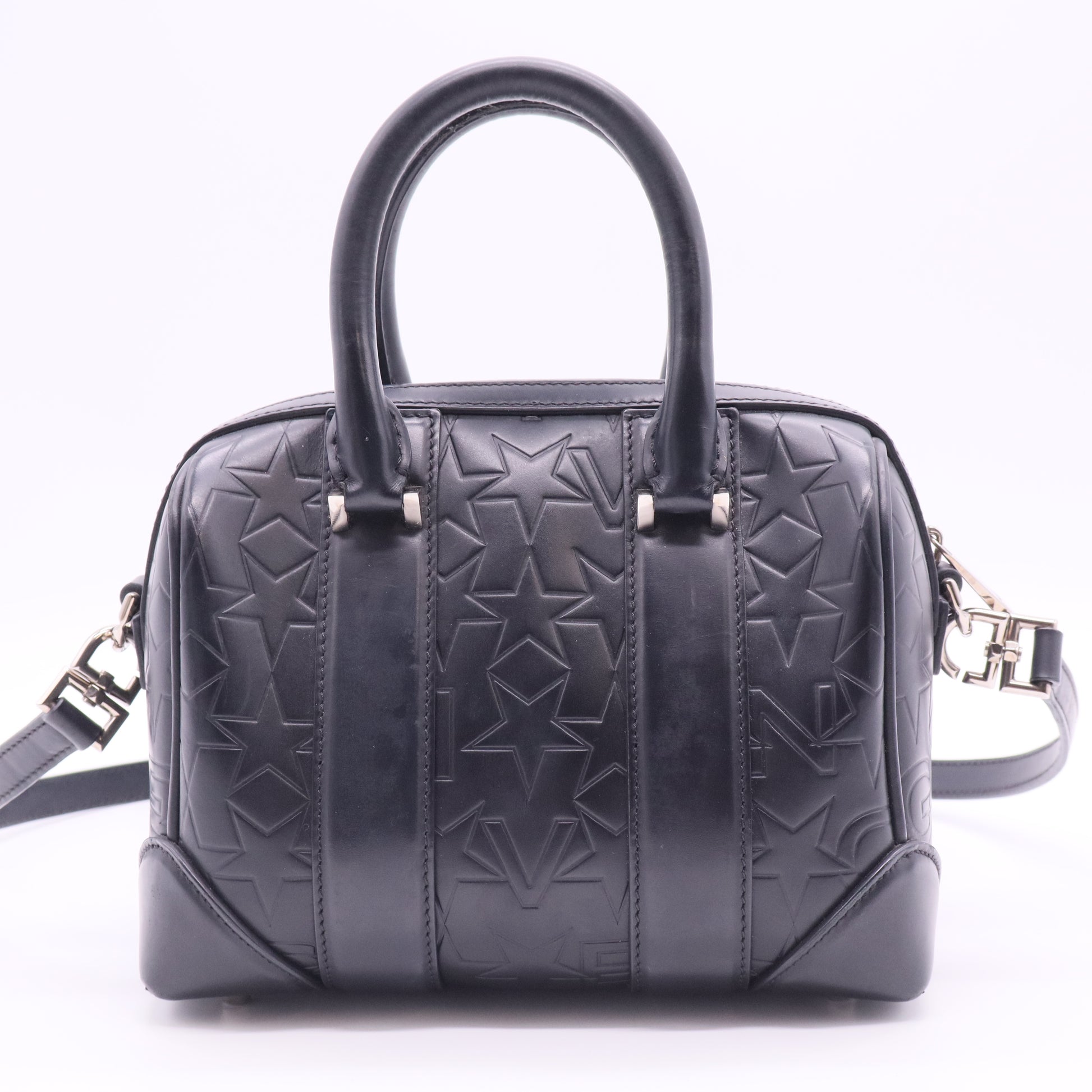 Calfskin Star Embossed Medium Lucrezia Black