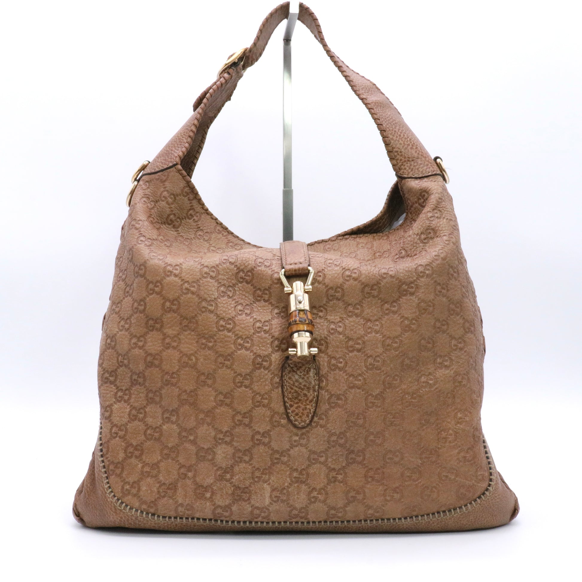 New Jackie Handbag Guccissima Leather Large Twins