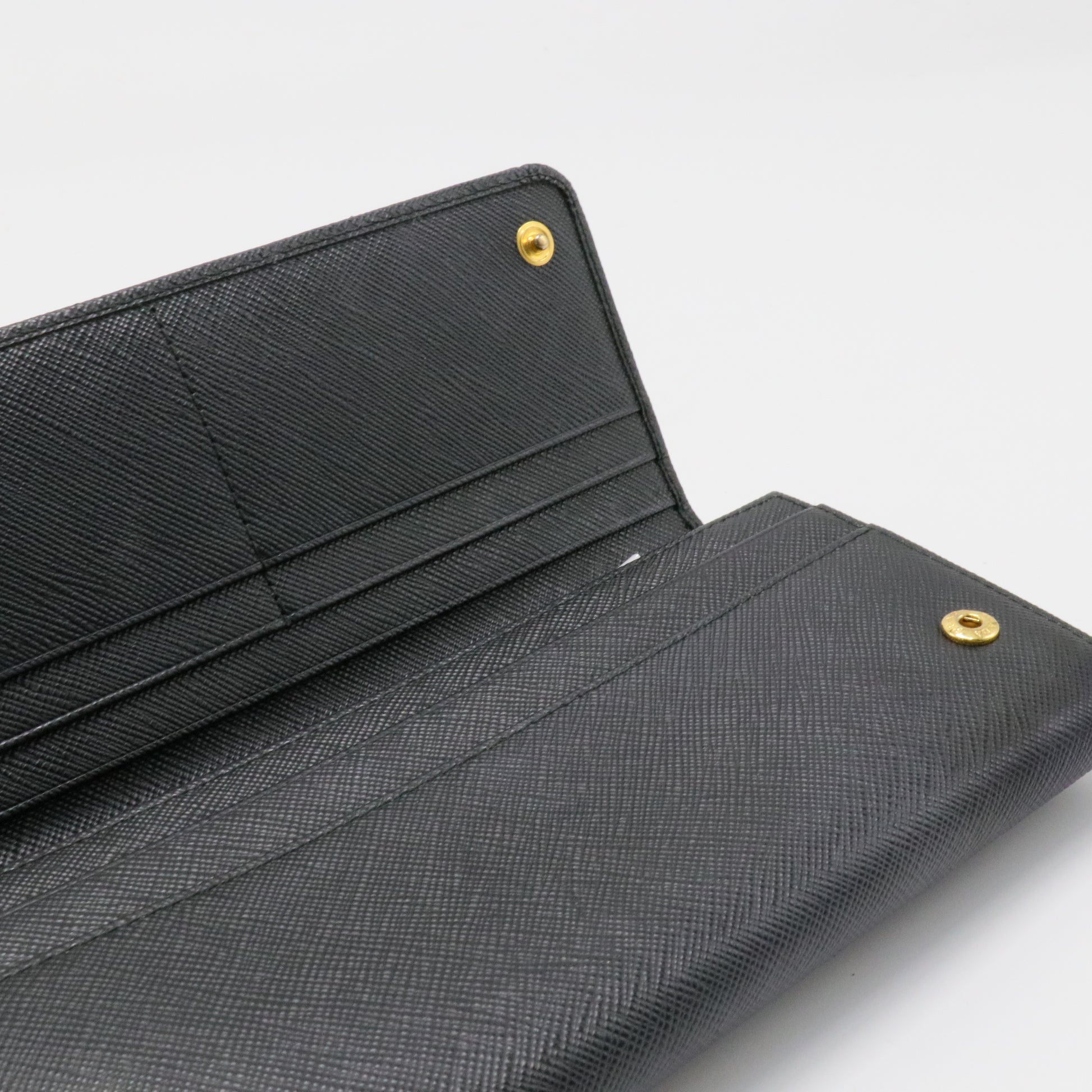 Flap Wallet Saffiano Leather Long