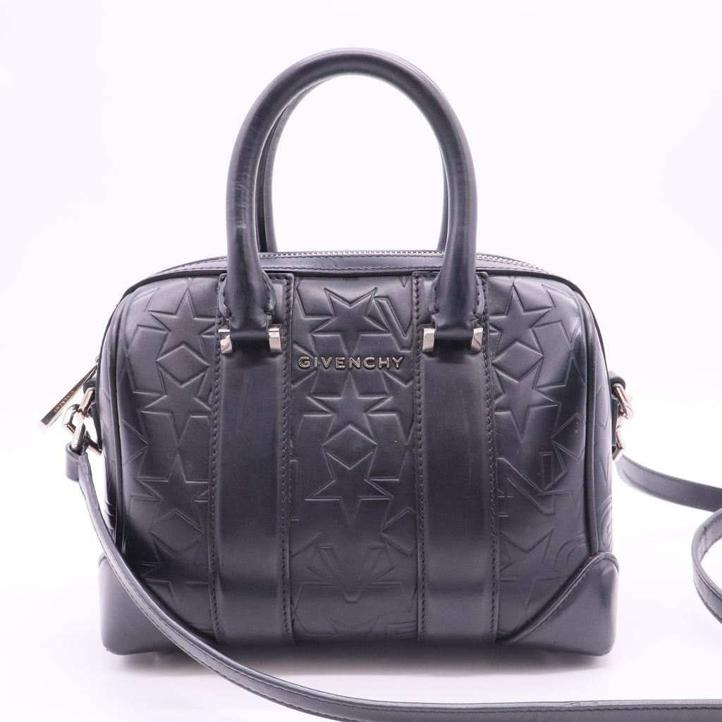 Calfskin Star Embossed Medium Lucrezia Black