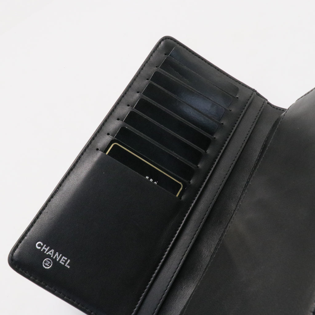 Black Patent Leather Icon Wallet