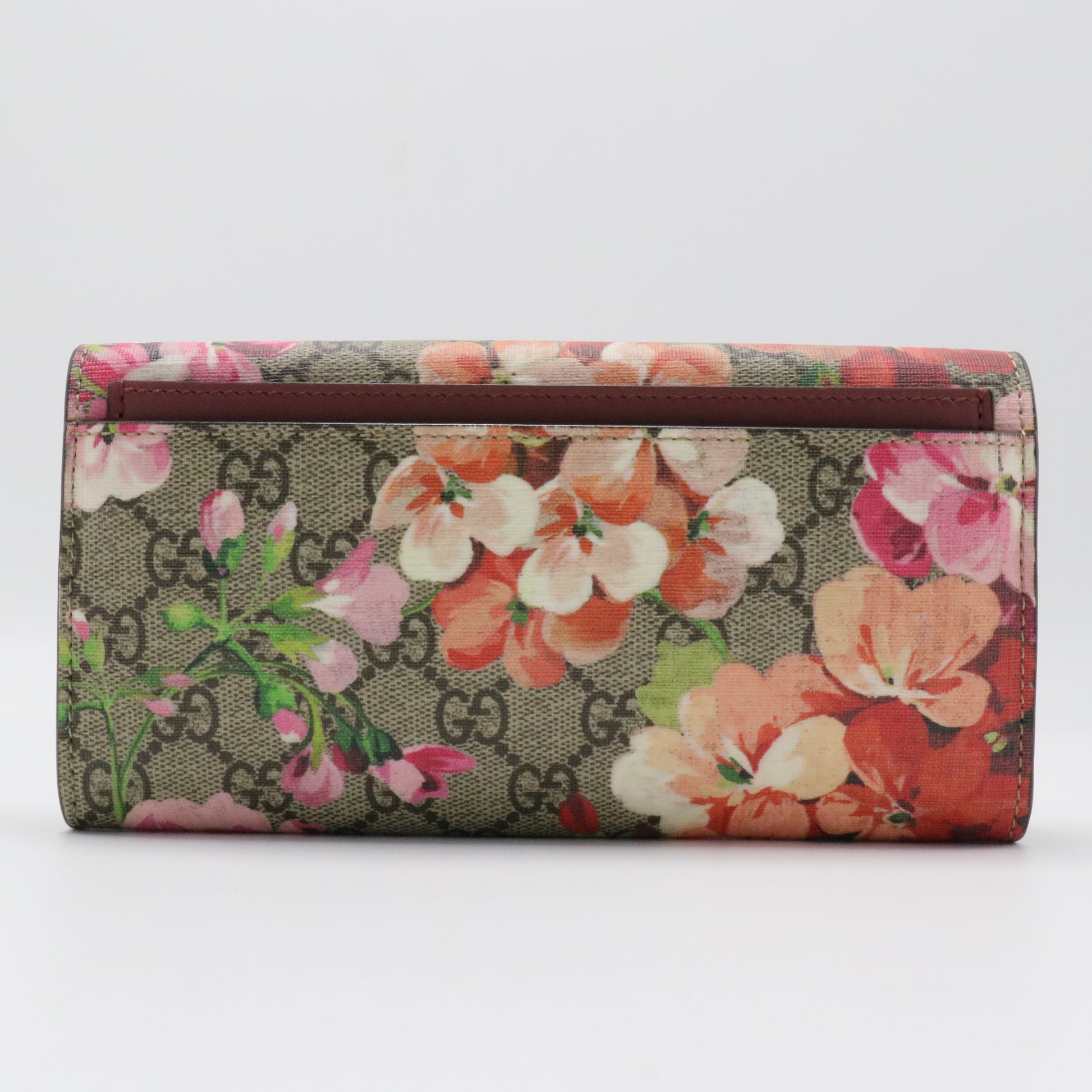 Continental Wallet Blooms Print GG Coated Canvas