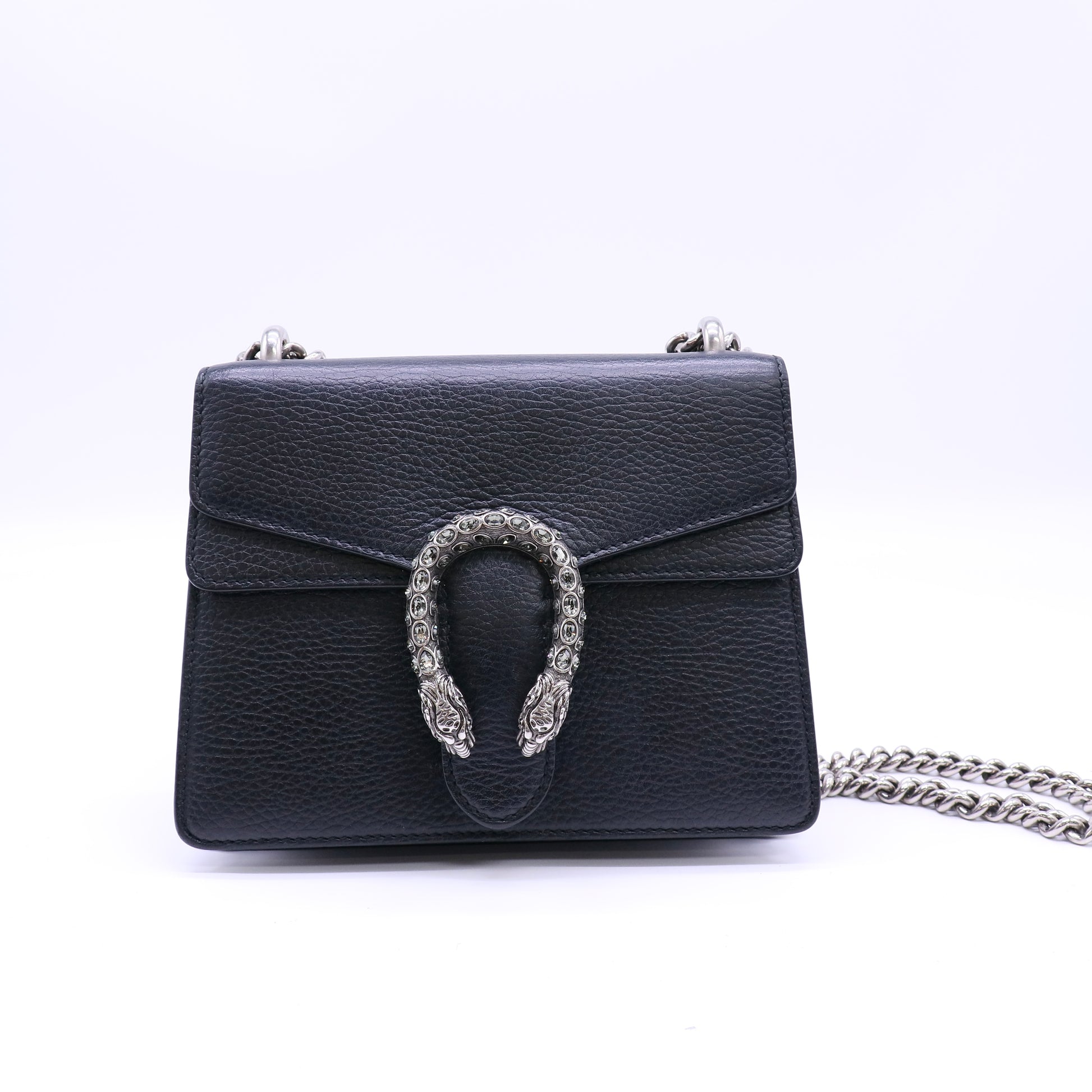 Gucci Calfskin Mini Dionysus Shoulder Bag Black twins  LDJ4517