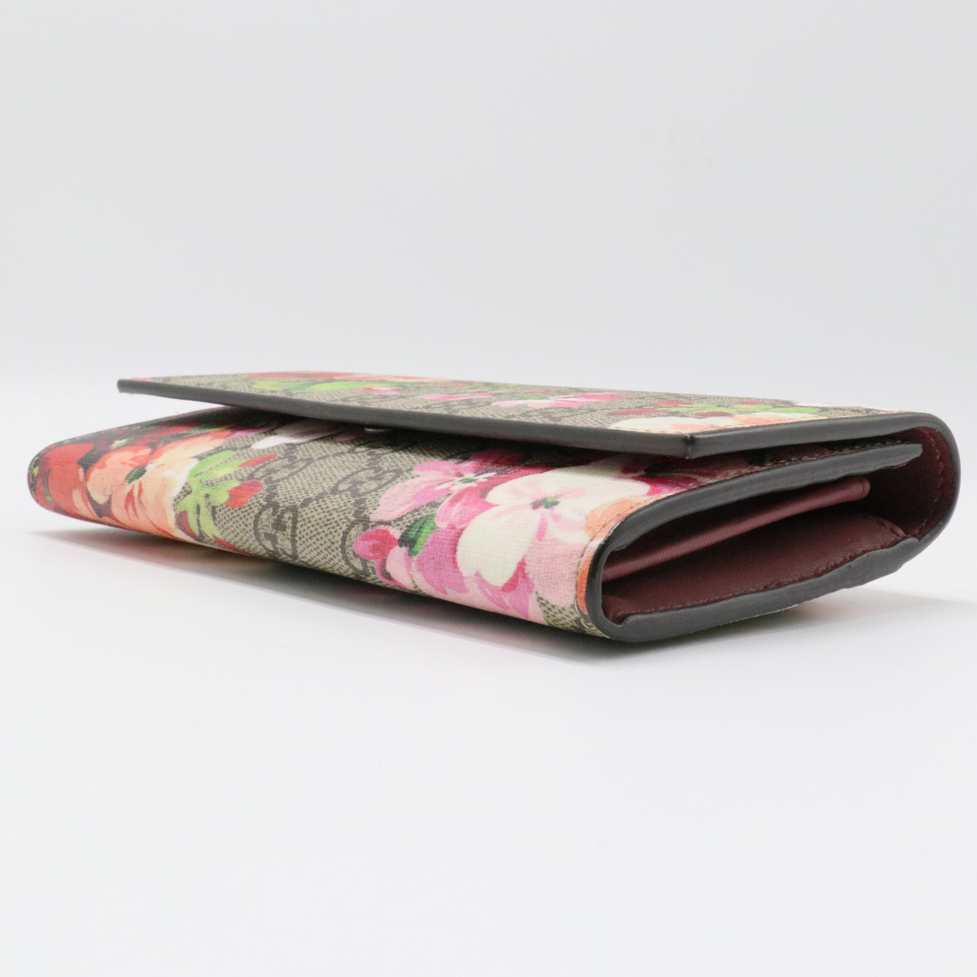 Continental Wallet Blooms Print GG Coated Canvas