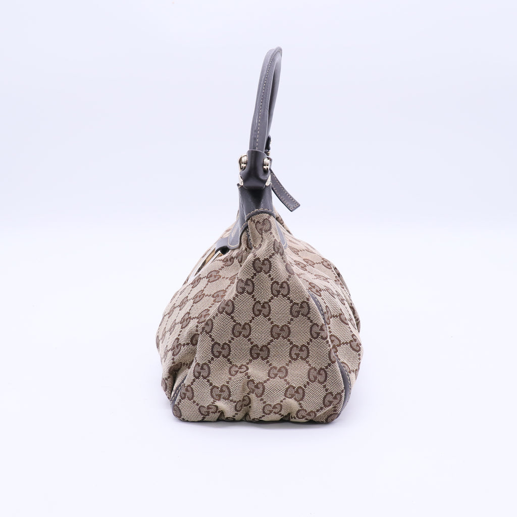 D-Ring Hobo GG Canvas Medium Twins B20917