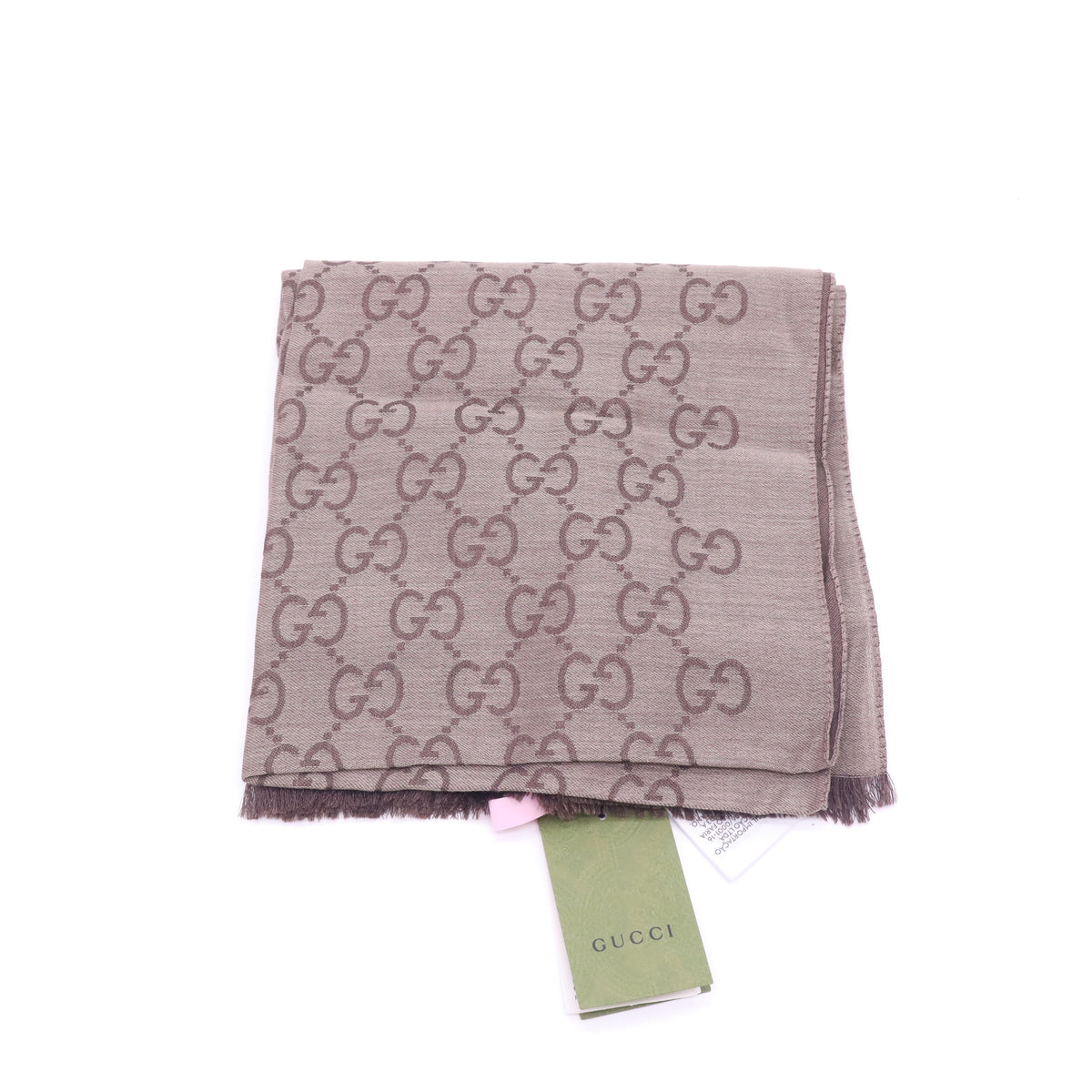 Gucci GG Jacquard Wool Silk Scarf Twins LDJ6082