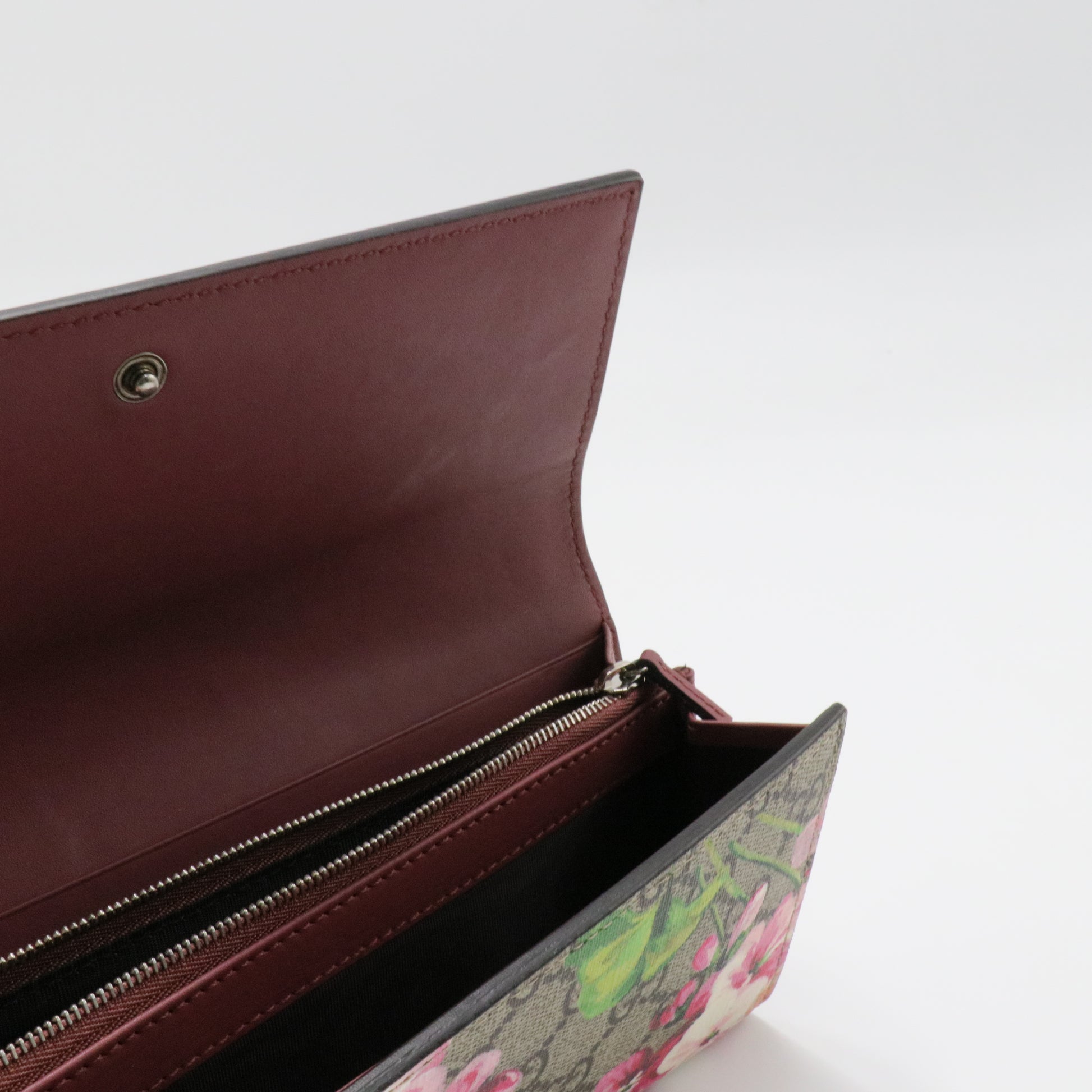 Continental Wallet Blooms Print GG Coated Canvas