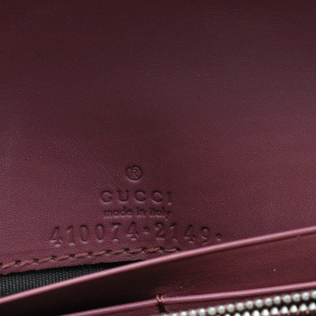 Continental Wallet Blooms Print GG Coated Canvas