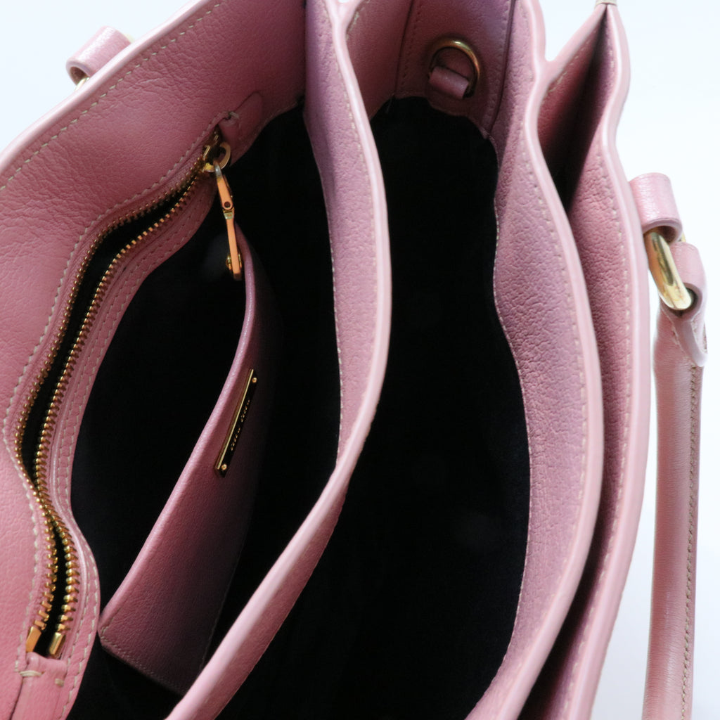 Goatskin Madras Shopping Tote Rosa Gemma