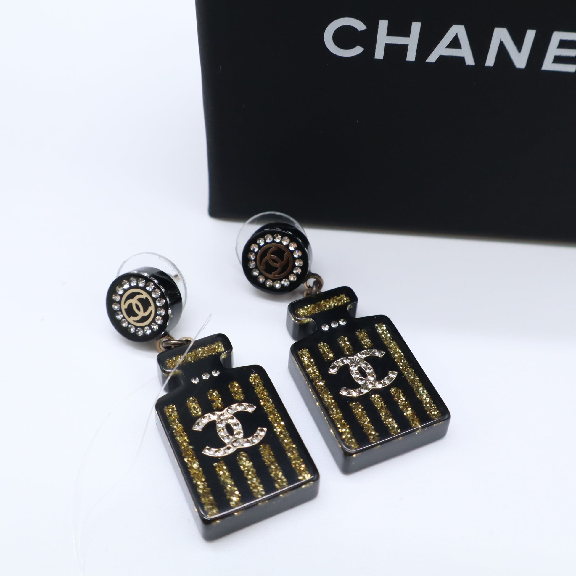 Chanel Perfume Bottle Earrings Twins LDJ4537