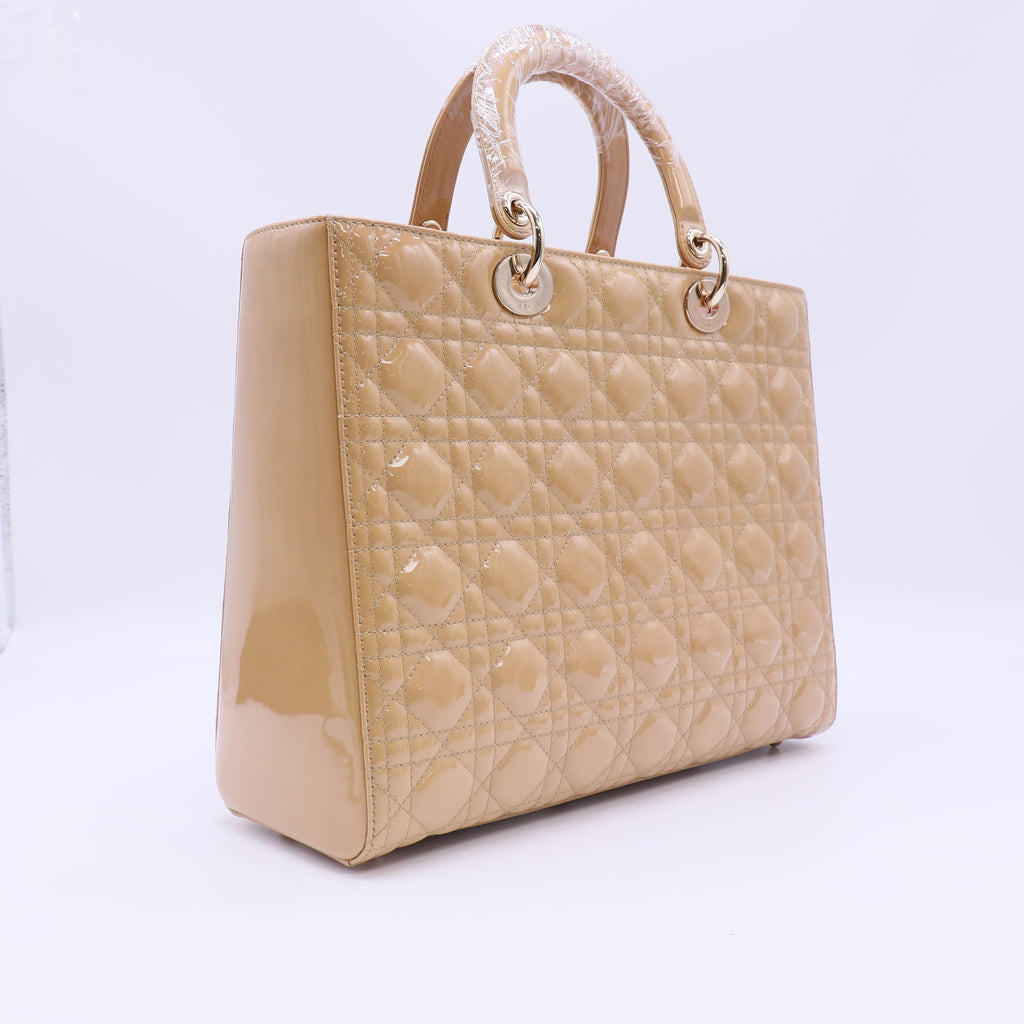 Patent Cannage Large Lady Dior Twins LDJ4528