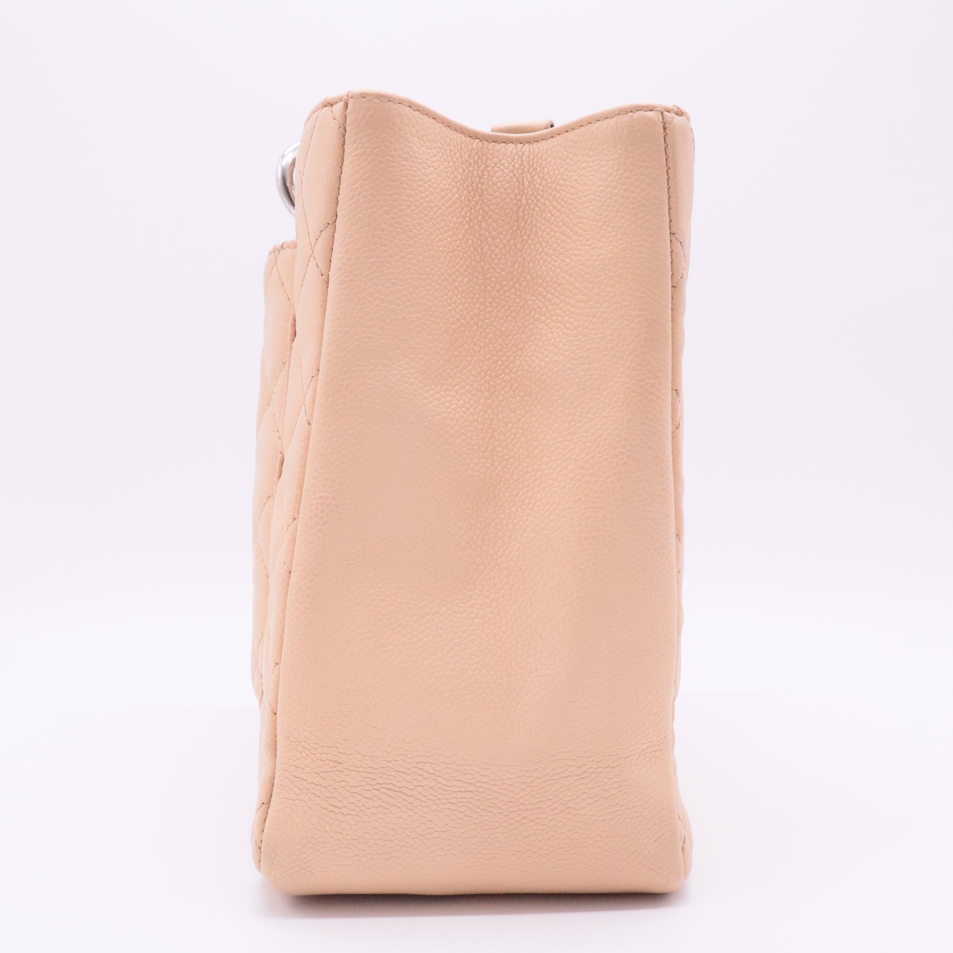 Caviar Quilted Grand Shopping Tote GST Beige Clair