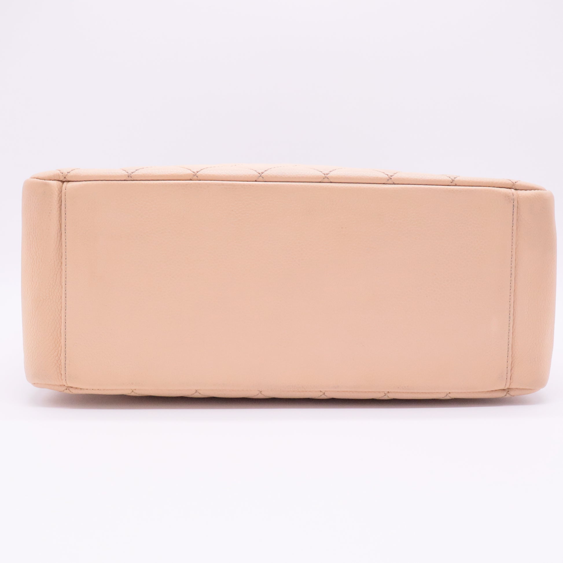 Caviar Quilted Grand Shopping Tote GST Beige Clair