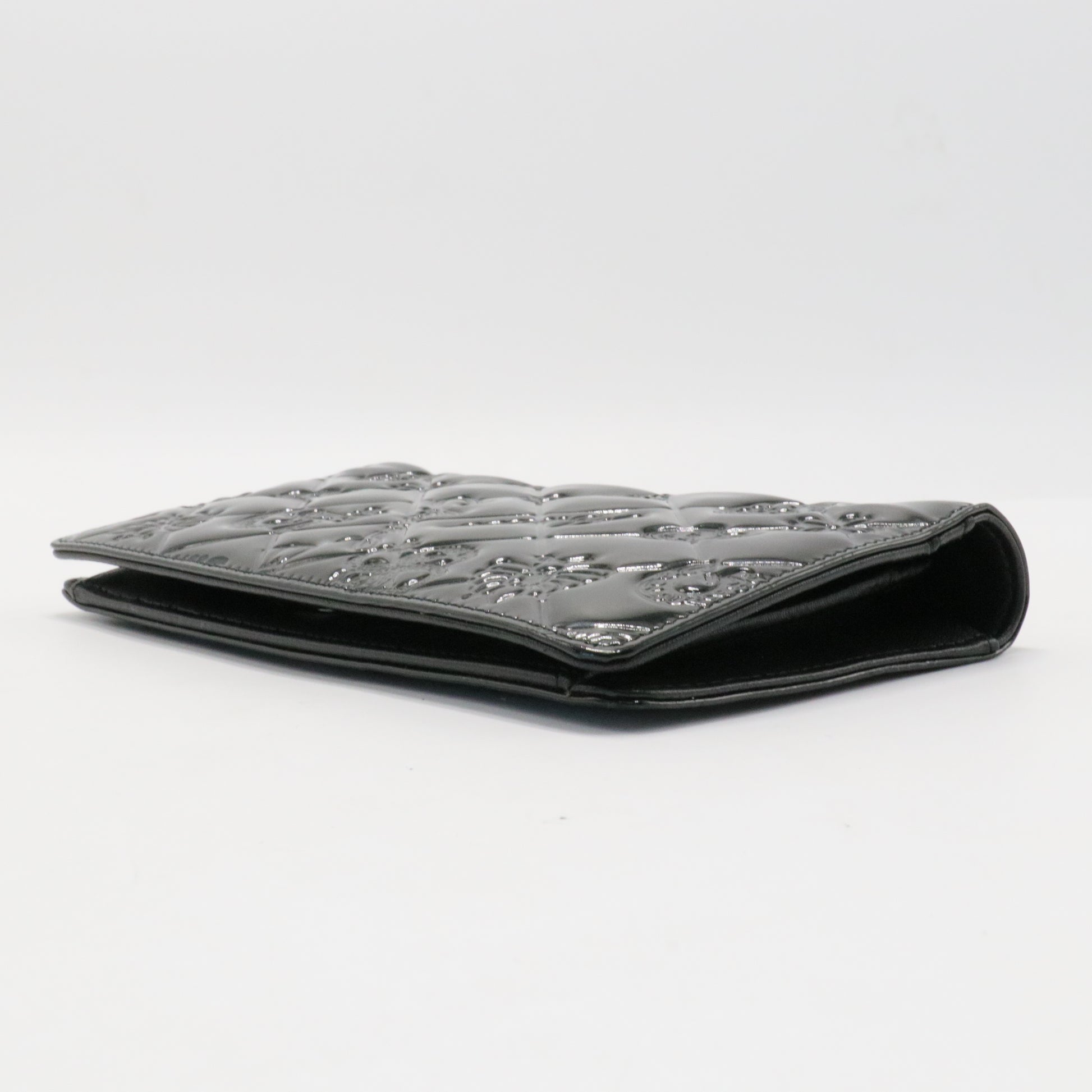 Black Patent Leather Icon Wallet
