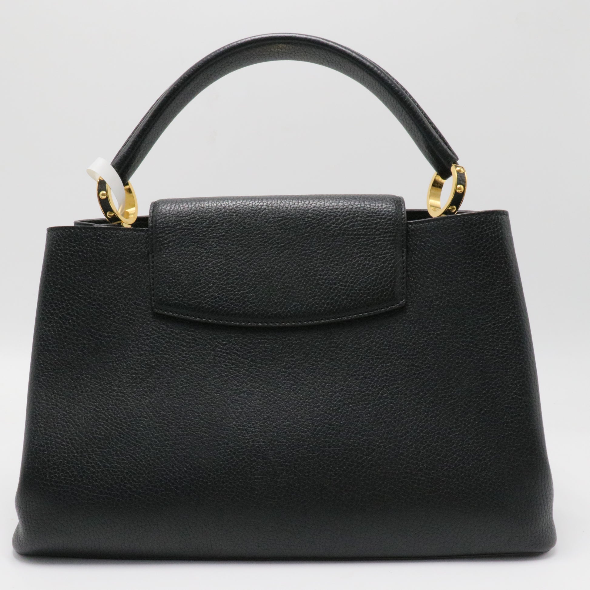 Taurillon Capucines MM Black Fuchsia