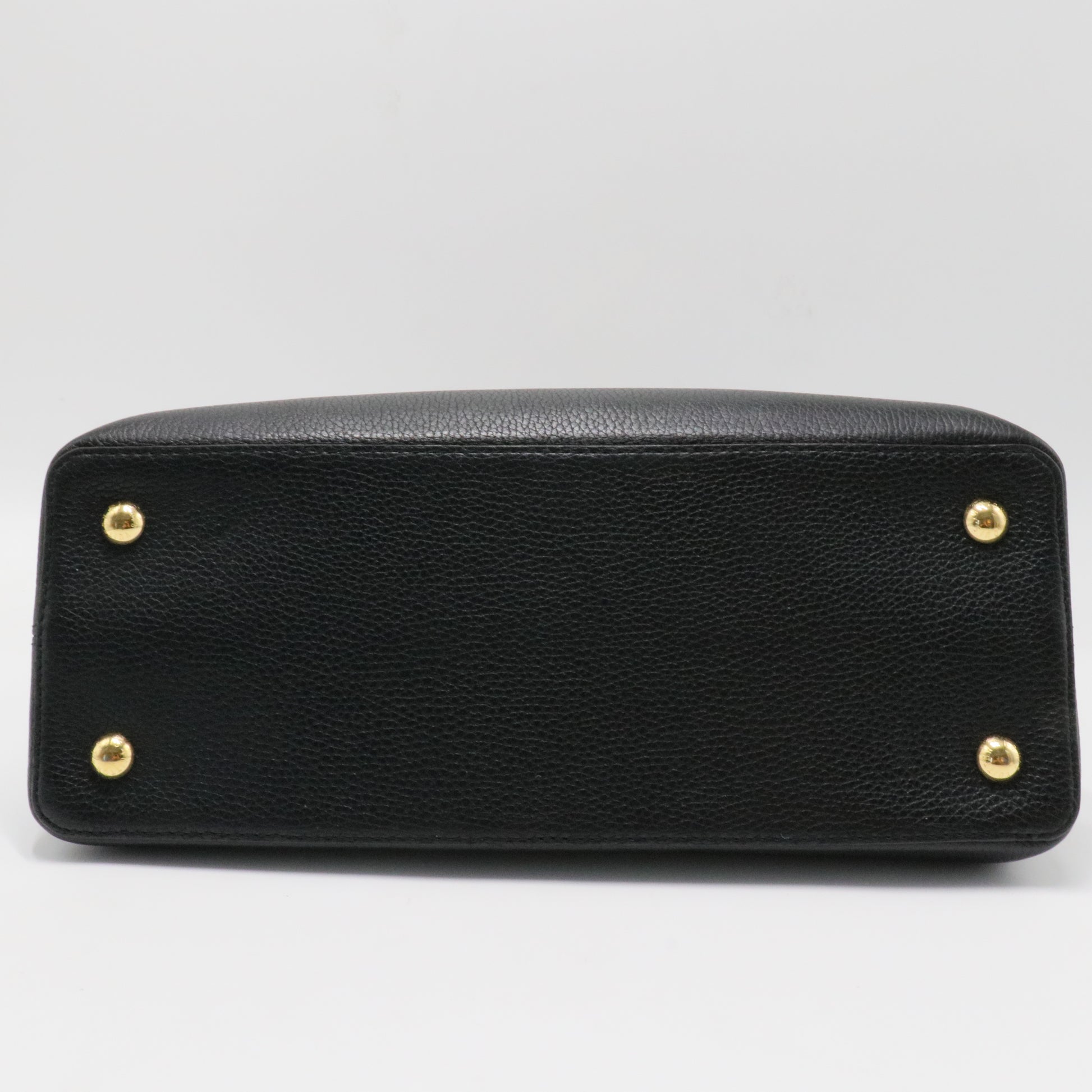 Taurillon Capucines MM Black Fuchsia