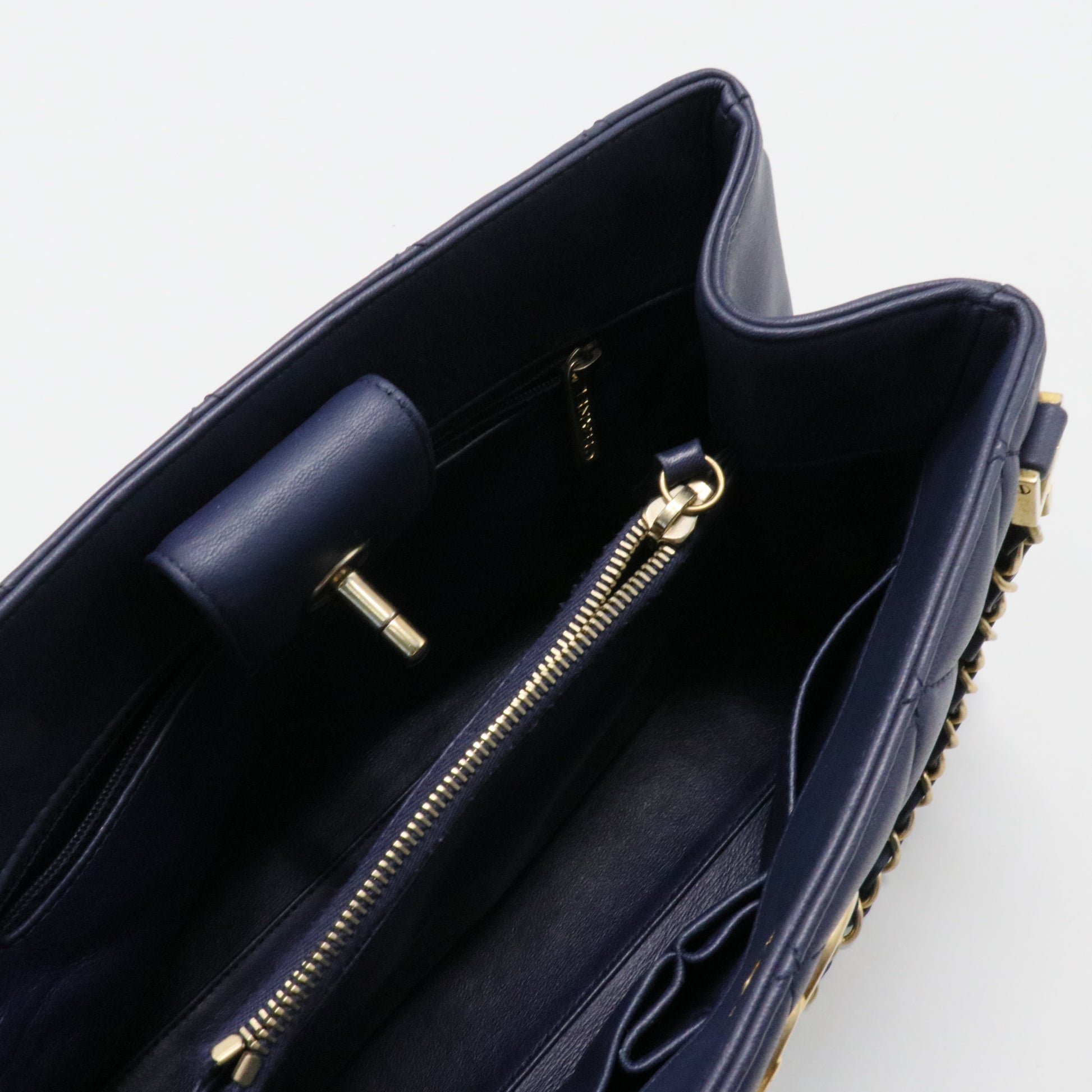 Misia Open Shoulder Bag Quilted Lambskin