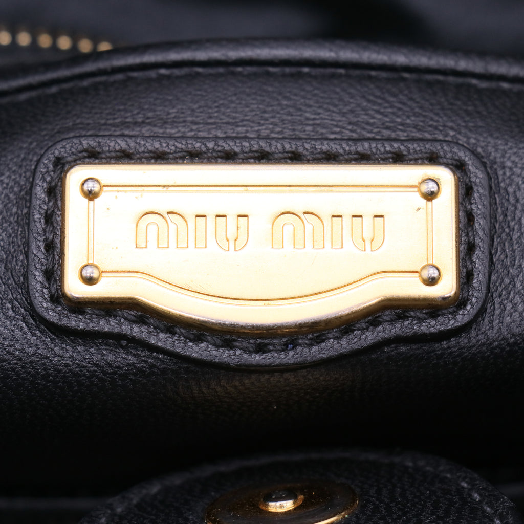 Miu Miu Convertible Tote Matelasse Leather Medium B20763