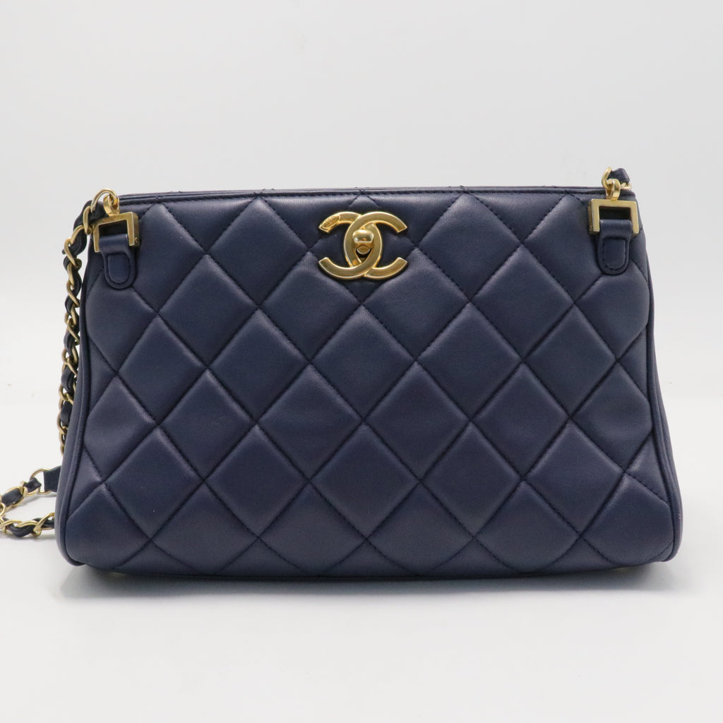 Misia Open Shoulder Bag Quilted Lambskin