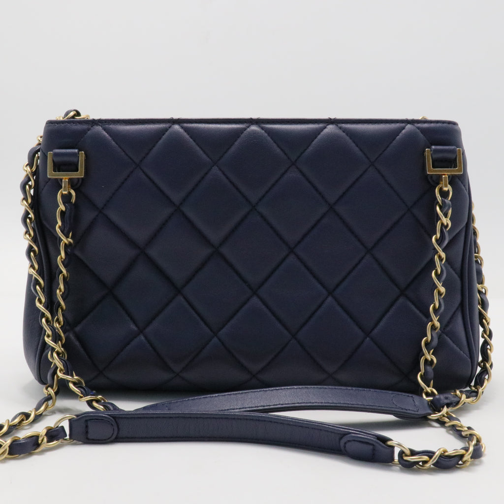 Misia Open Shoulder Bag Quilted Lambskin