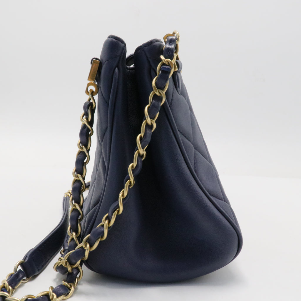 Misia Open Shoulder Bag Quilted Lambskin