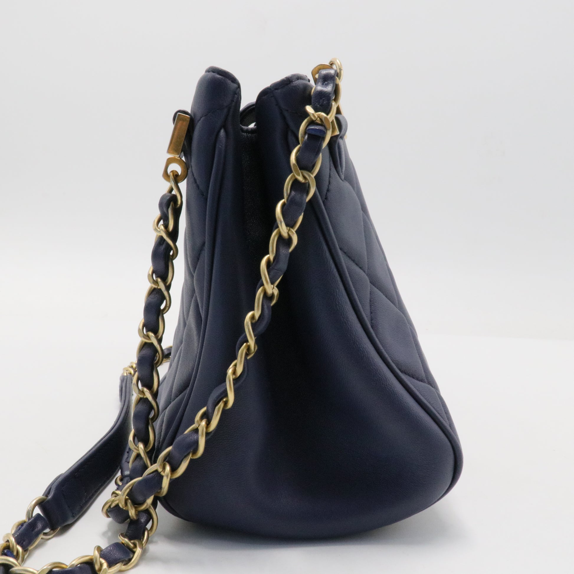 Misia Open Shoulder Bag Quilted Lambskin