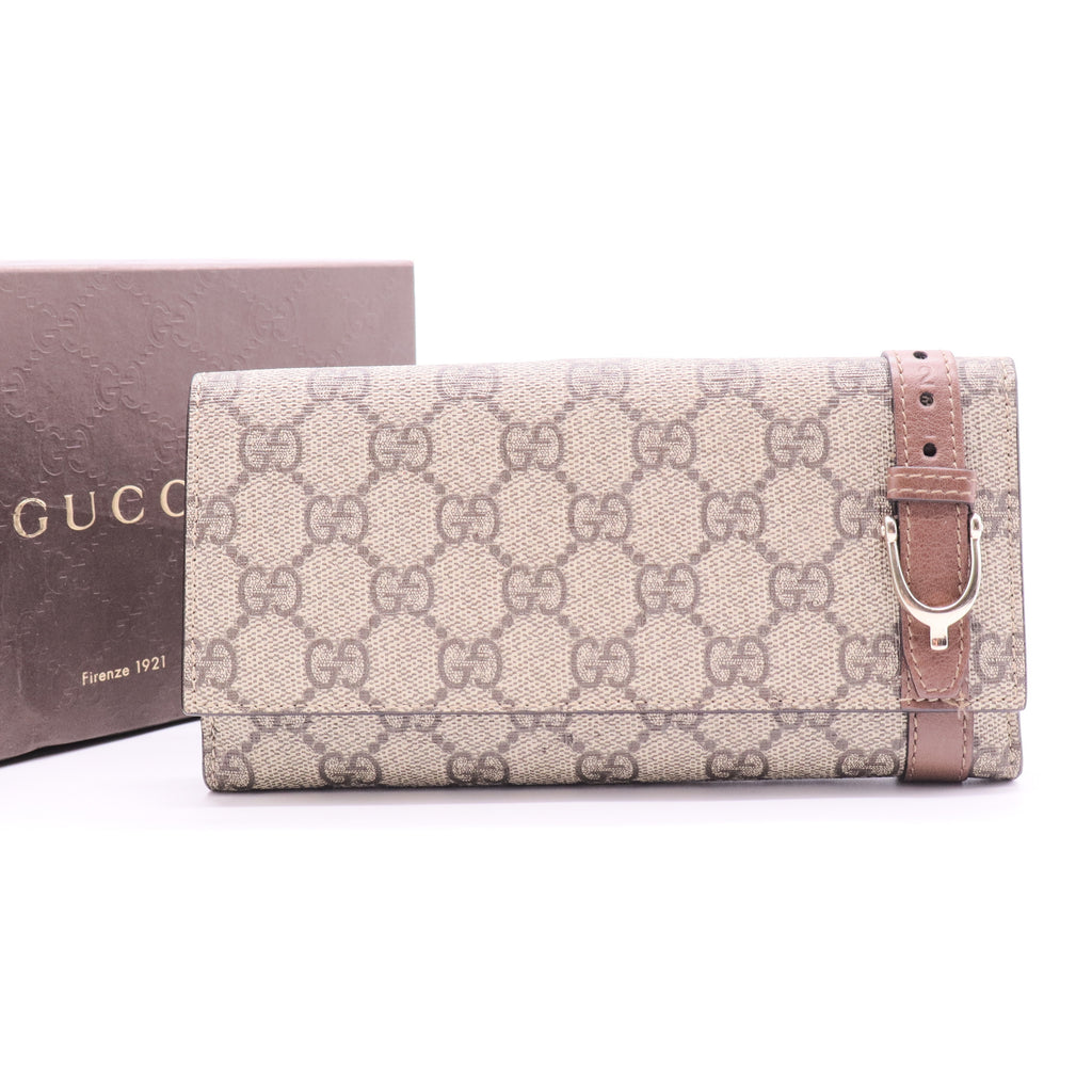 GG Supreme Continental Wallet Brown