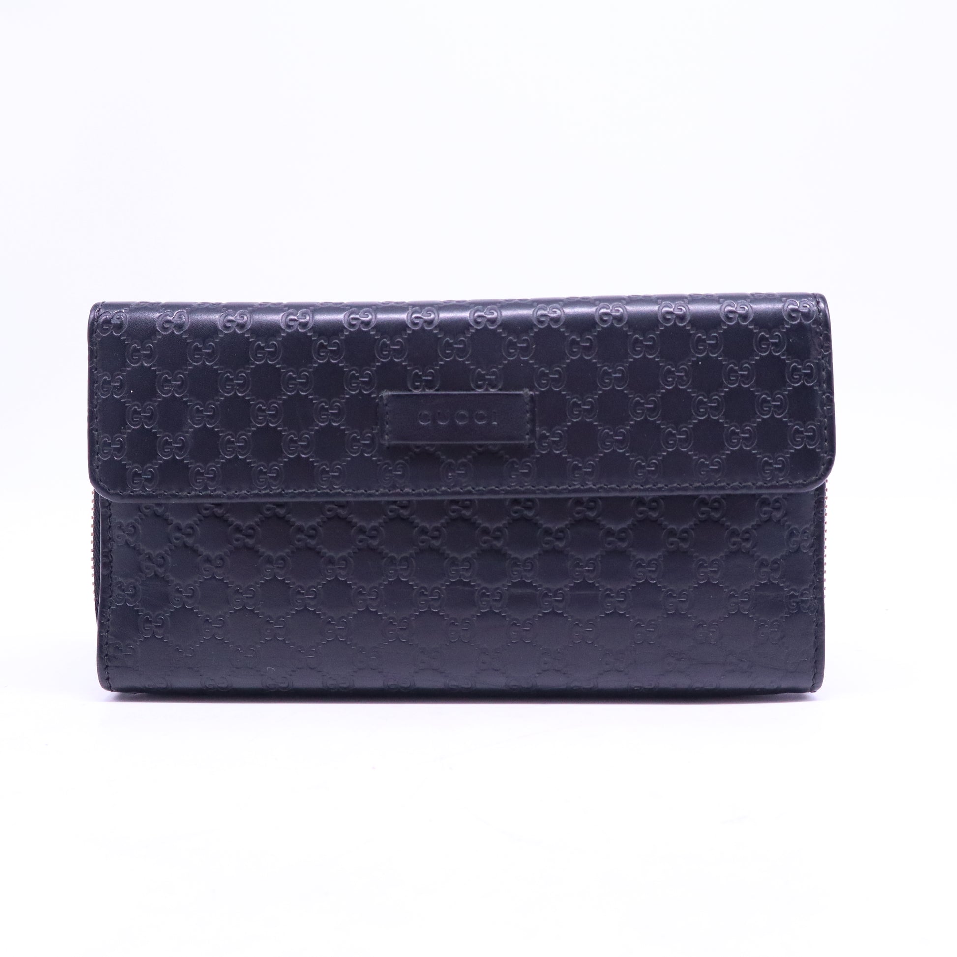 Gucci Microguccissima Continental Flap Wallet Black Sold Out W20743